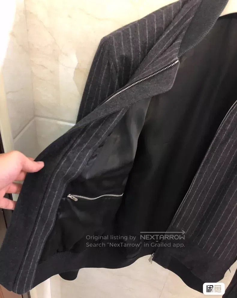 Hermes Hermes Jacket, 100% wool, size 48, striped dark gray. Size US M / EU 48-50 / 2 - 2 Thumbnail