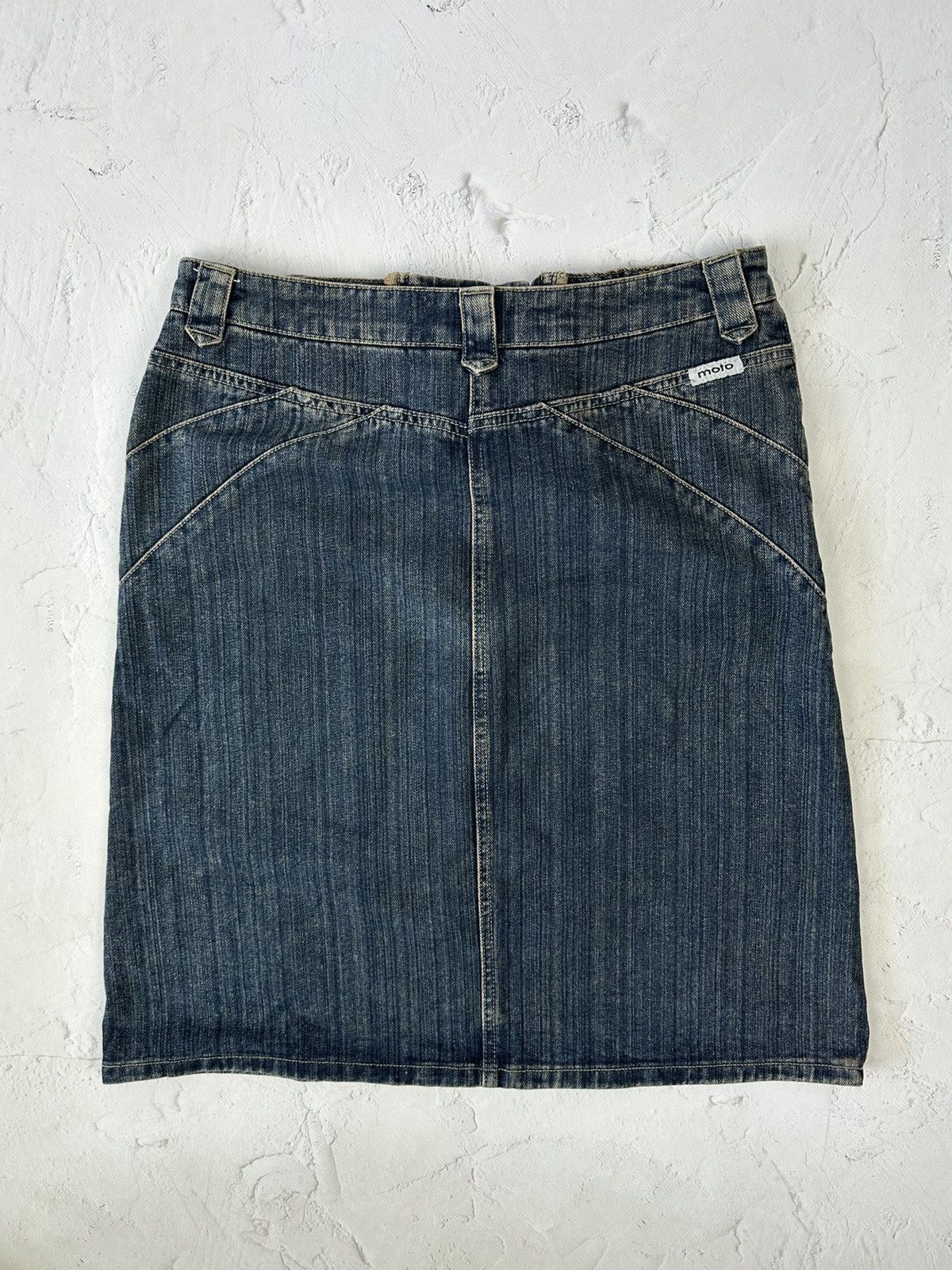 Japanese Brand × Vintage Vintage Washed Denim Skirt Size 34" / US 12 / IT 48 - 3 Thumbnail