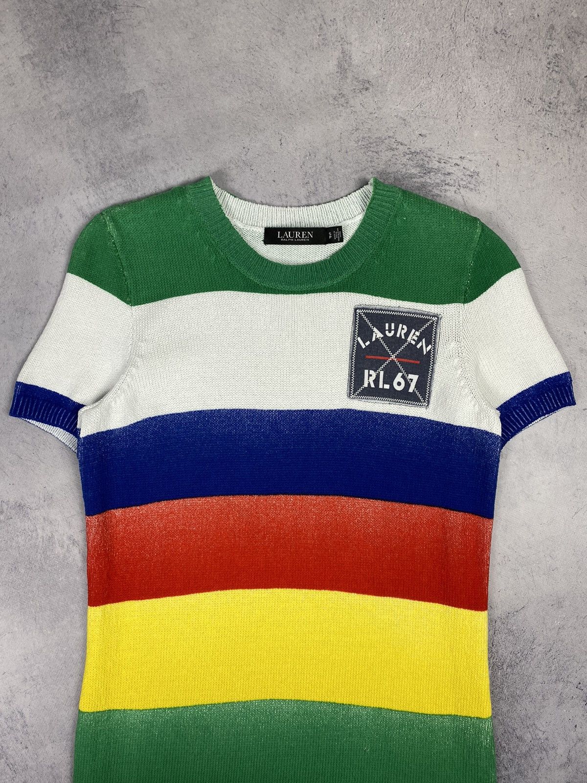 Polo Ralph Lauren × Ralph Lauren Polo Ralph Lauren Striped Multicolor Knit Dress Short Sleeve Size S / US 4 / IT 40 - 4 Thumbnail