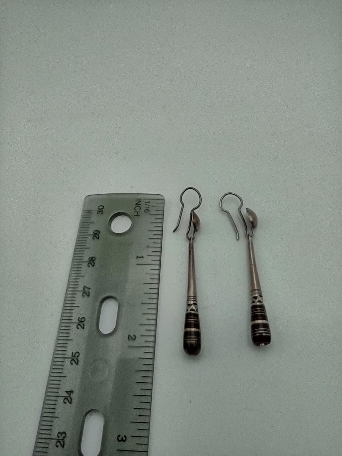 The Unbranded Brand Vtg Tuareg Style 925 Sterling Silver Drop Earrings Size ONE SIZE - 2 Thumbnail