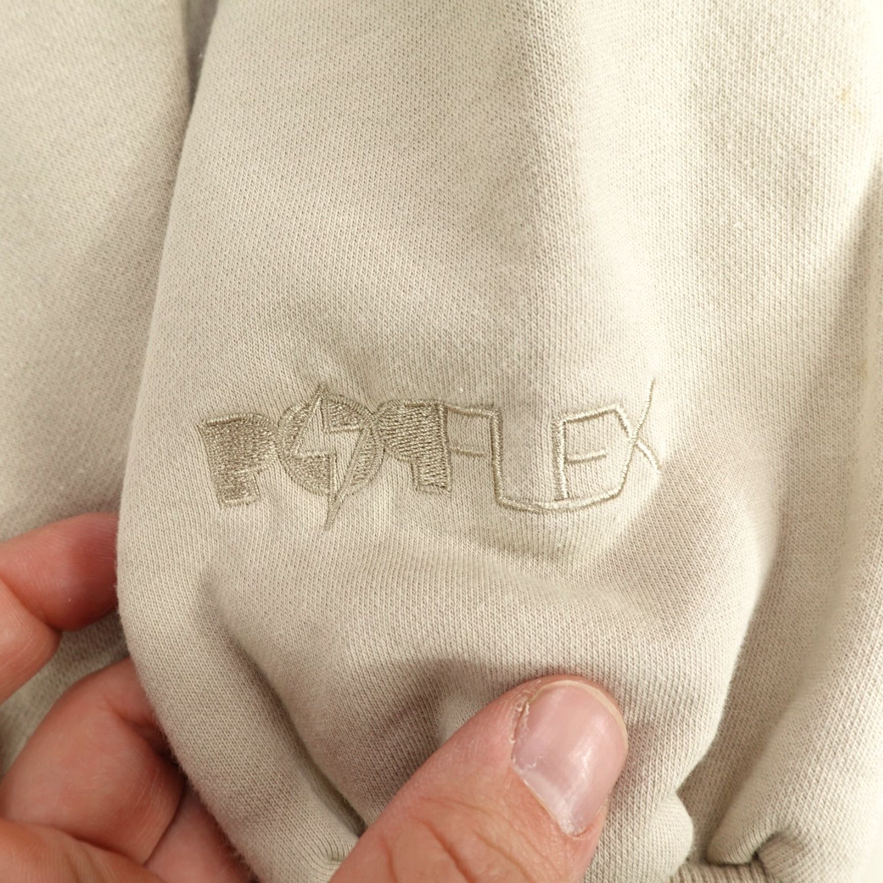 Vintage VINTAGE Popflex Hoodie Womens 1X/3X Plus Beige Full Zip Up Sweater Sweatshirt Jacket Size XXL / US 16-18 / IT 52-54 - 6 Thumbnail