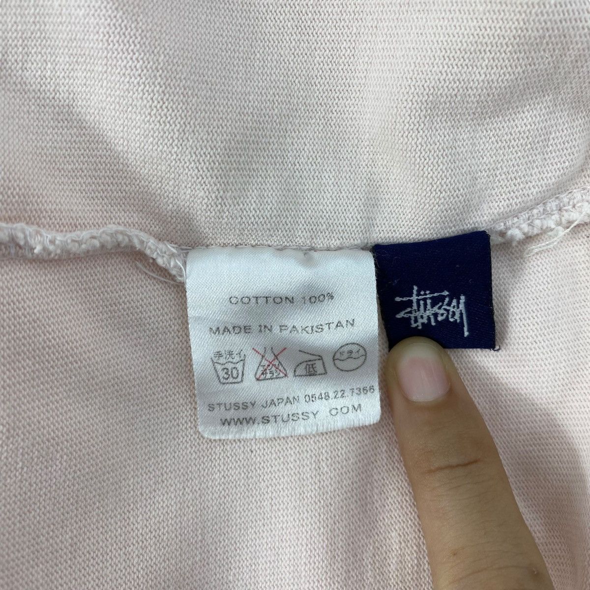 Stussy × Vintage Vintage 00's STUSSY Basic Blank Small Logo Distressed Tee Size US S / EU 44-46 / 1 - 8 Thumbnail
