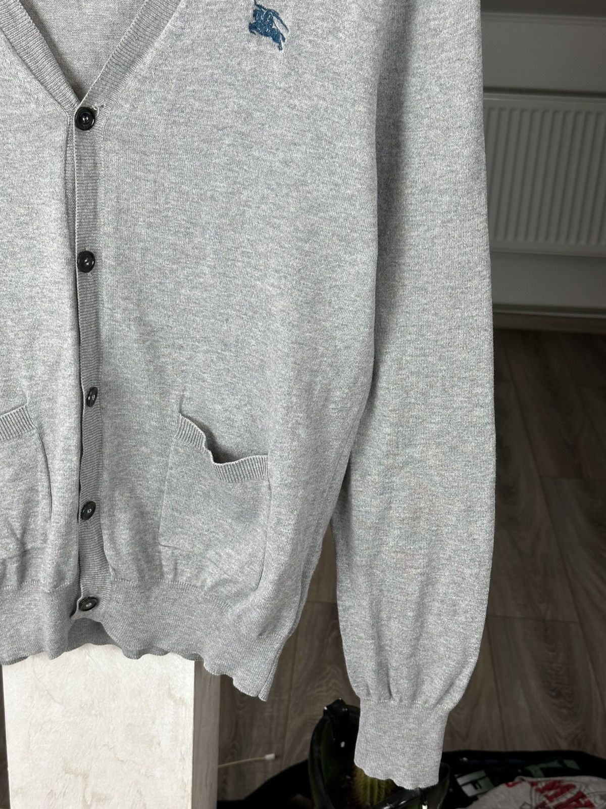 Burberry Burberry Gray Cardigan Mini Logo Bottom Size US M / EU 48-50 / 2 - 5 Thumbnail