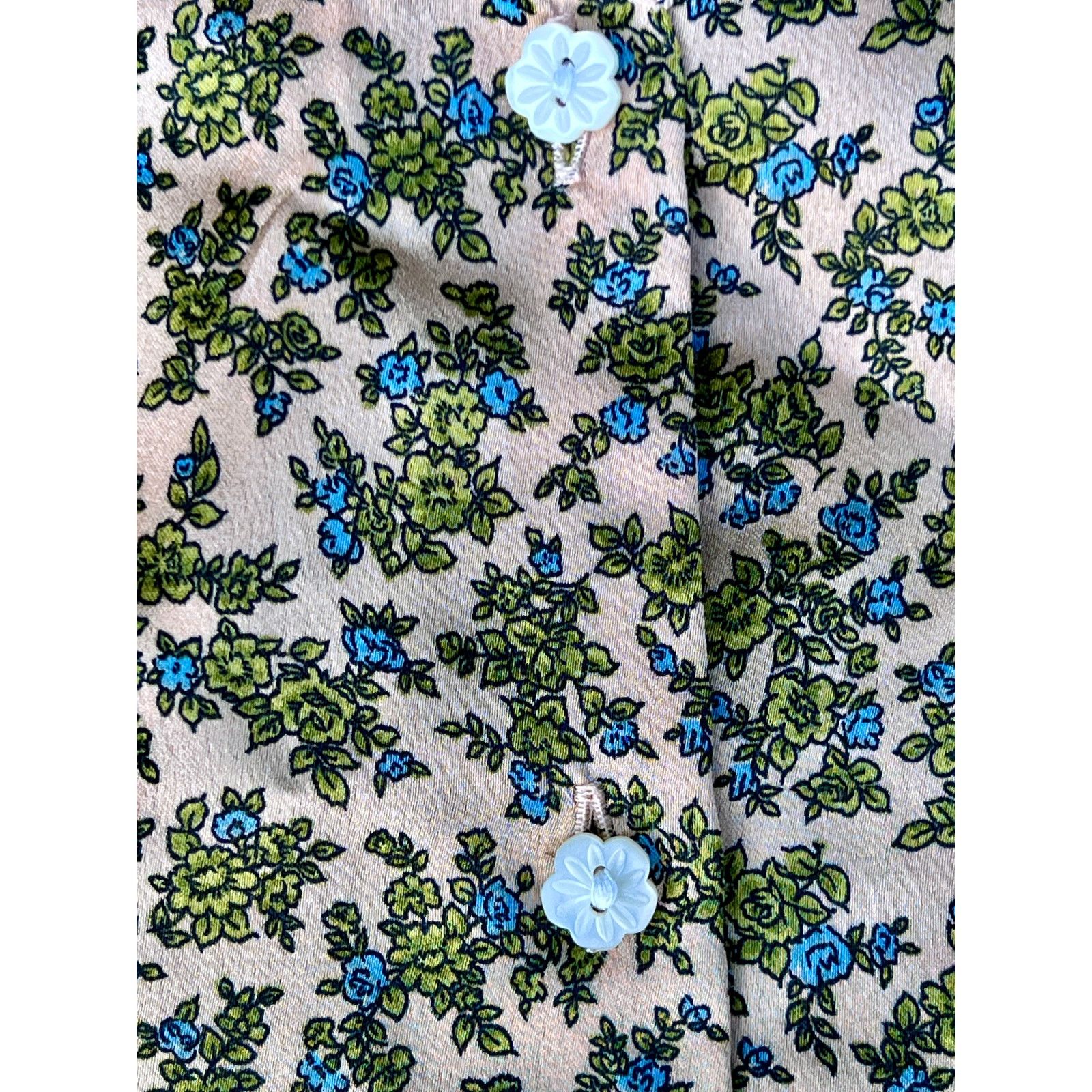 Levi's Women Levis XL Delany Button Front Blouse Flowy Satin Floral Size XL / US 12-14 / IT 48-50 - 6 Thumbnail