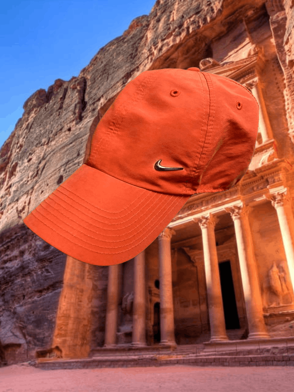 Nike Hats Vintage Nike logo Cap orange Y2K streetwear Size ONE SIZE - 1 Thumbnail
