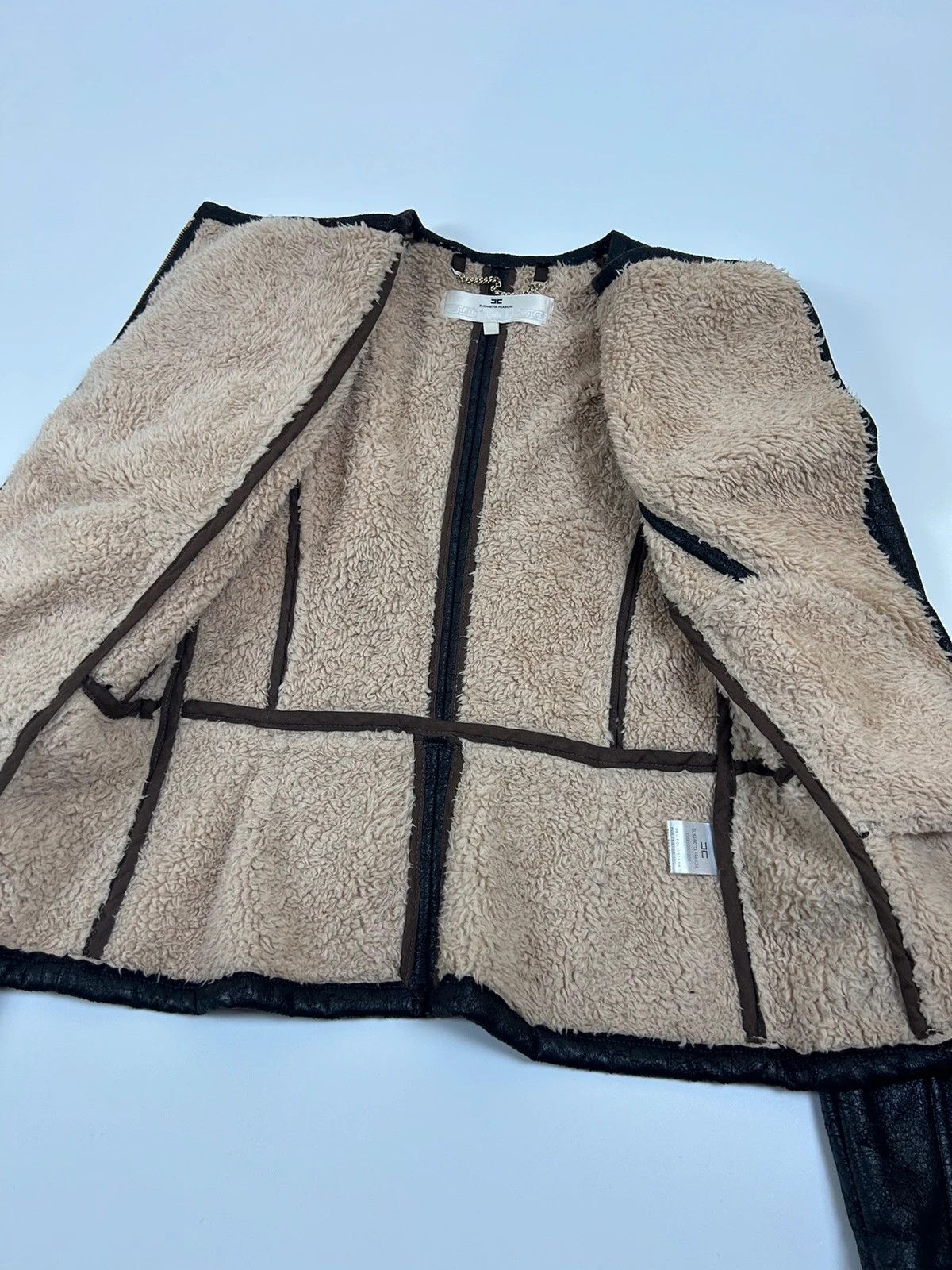 Elisabetta Franchi Leather fur jacket sheepskin elisabetta franchi luxury Size M / US 6-8 / IT 42-44 - 4 Thumbnail