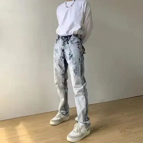 VIBE Acid Wash Denim Jeans Size US 28 / EU 44 - 7 Thumbnail