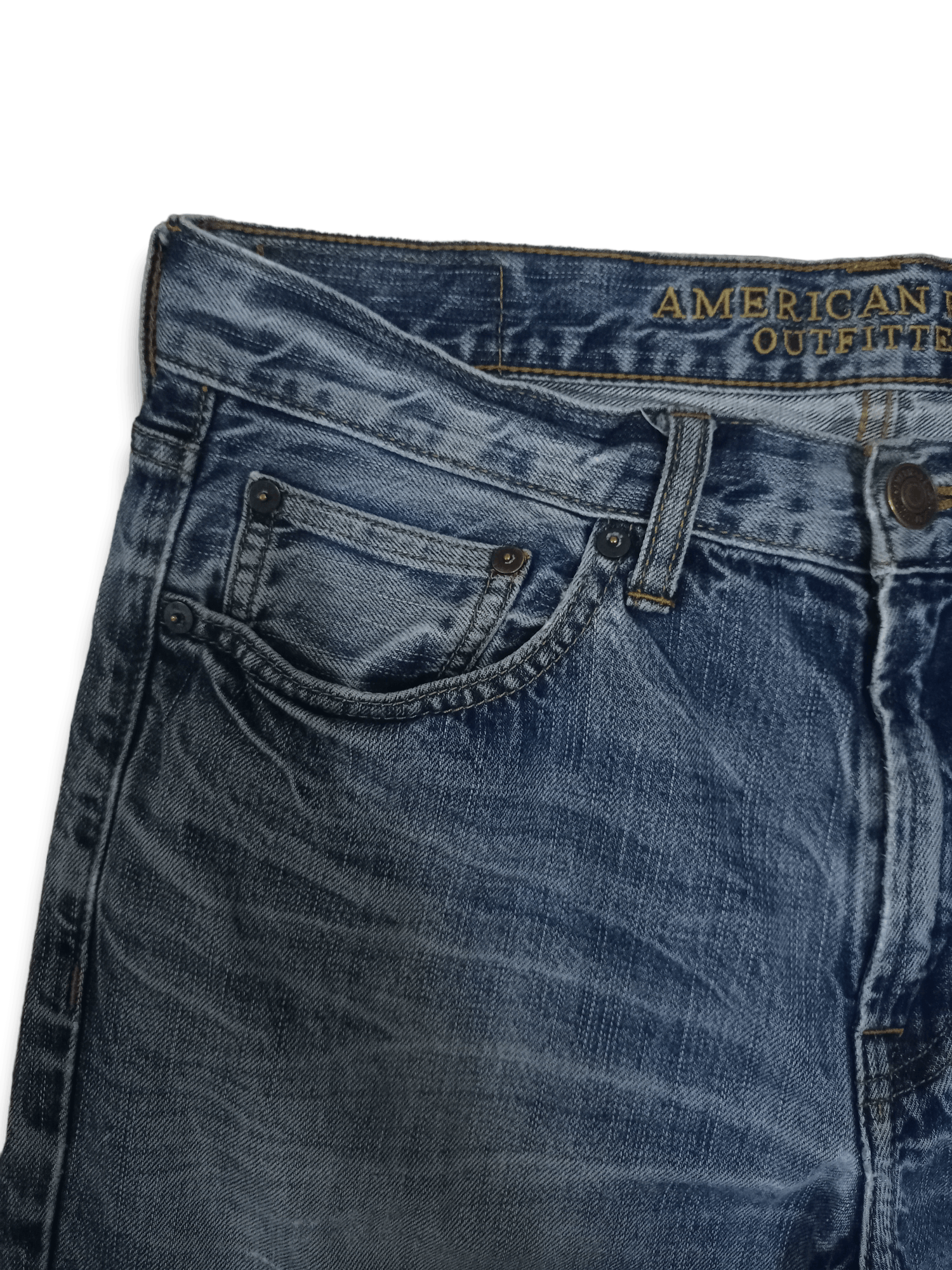 Japanese Brand Vintage Japanese Brand Blue Wash Distressed Loose Jeans Size US 31 - 6 Thumbnail