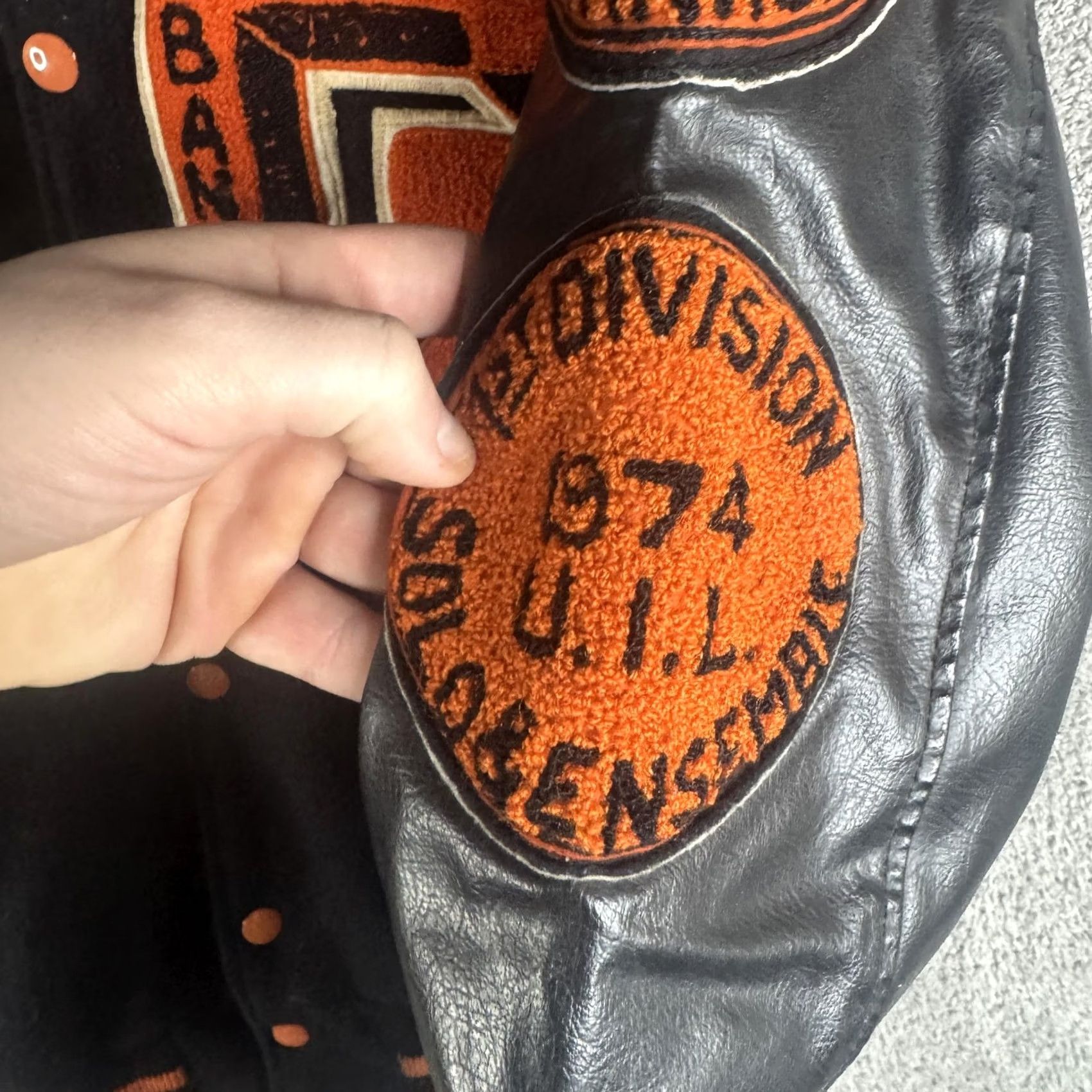 Vintage VINTAGE Teens Small Black Wool Leather Band UIL 70s Letterman Varsity Jacket Men/Women? Size US S / EU 44-46 / 1 - 6 Thumbnail