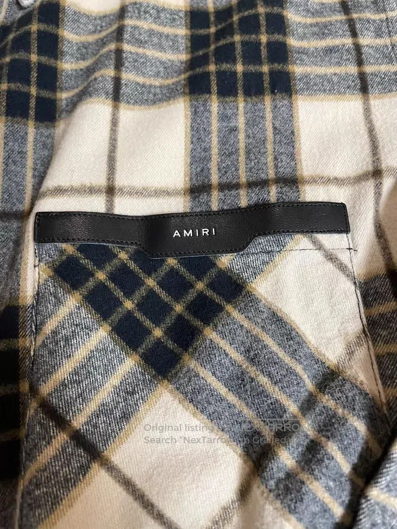 Amiri Amiri Brushed flannel shirt, gradient plaid Size US XL / EU 56 / 4 - 2 Thumbnail
