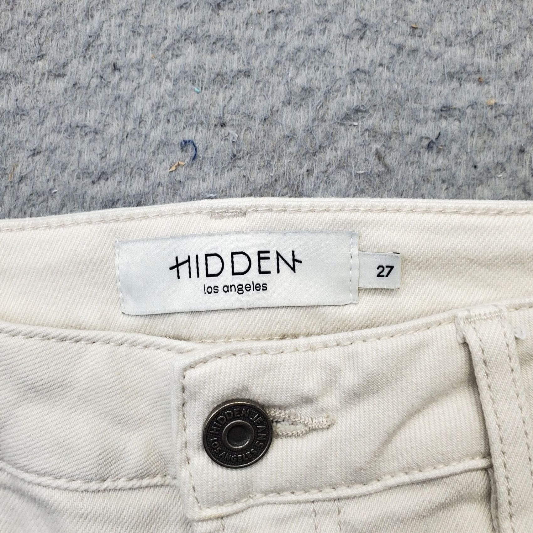 Vintage Hidden Womens Jeans 27 White Crop Wide-Leg Vtg Tracey Sea Salt Wash HD1551ST-SS Size 27" / US 4 / IT 40 - 7 Thumbnail