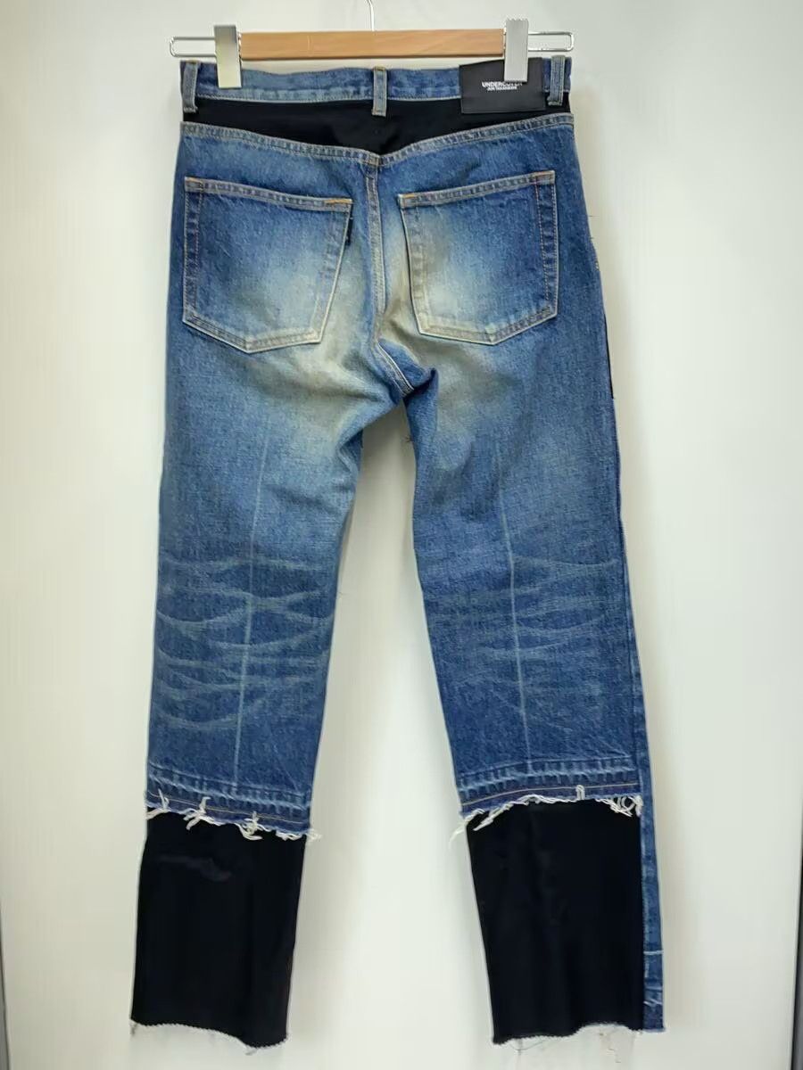 Undercover AW21 Hybrid Silk Panel Denim Jeans Size US 27 - 2 Thumbnail