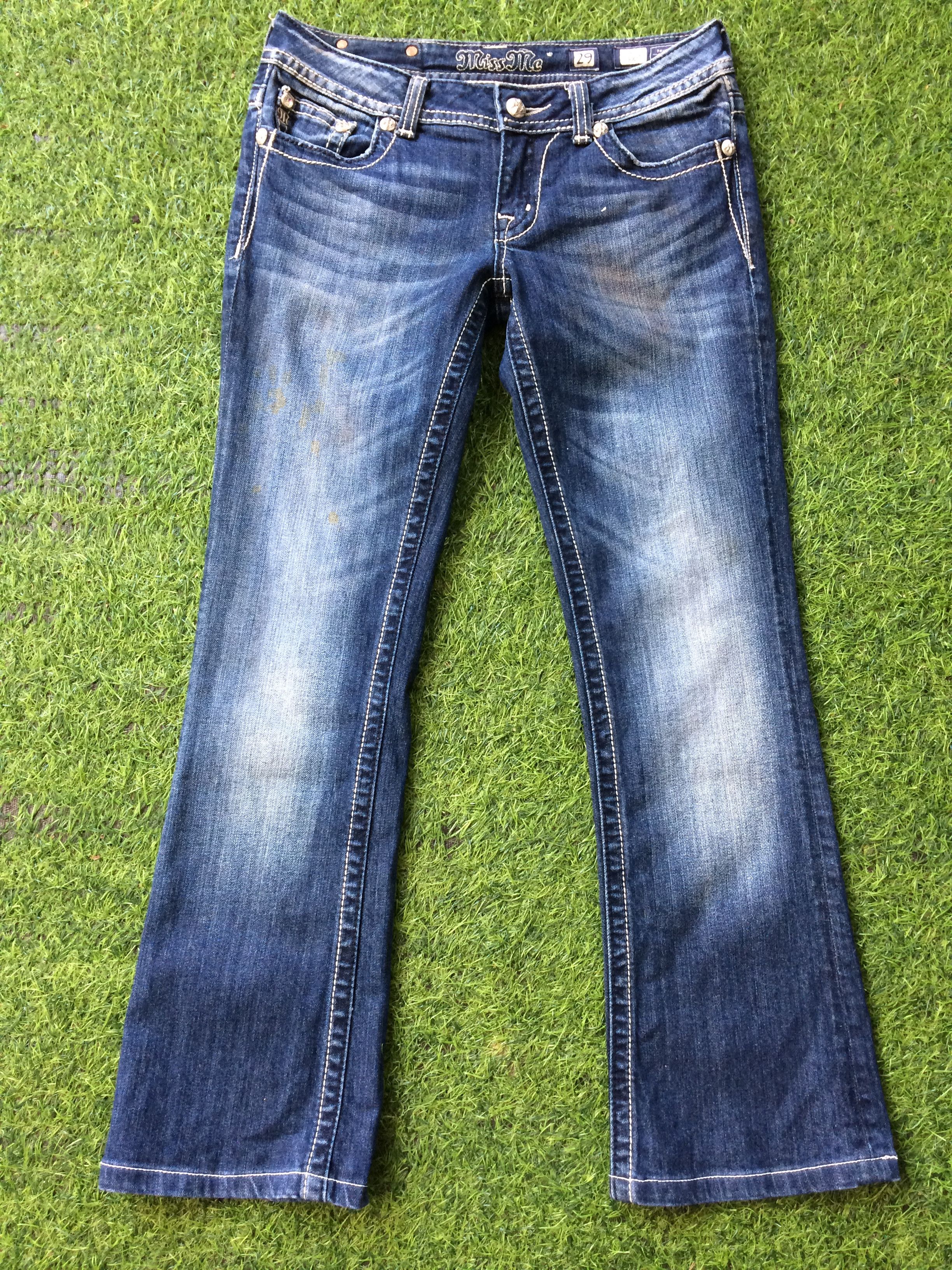 Designer × Jean × Miss Me Y2K Bootcut Denim Jeans D-646 Size 29" - 2 Thumbnail
