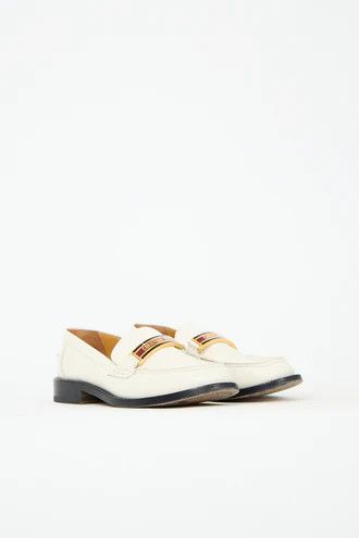 Dior o1mle0326 Brushed Leather Slip On Loafers in White Size US 8 / EU 41 - 3 Thumbnail