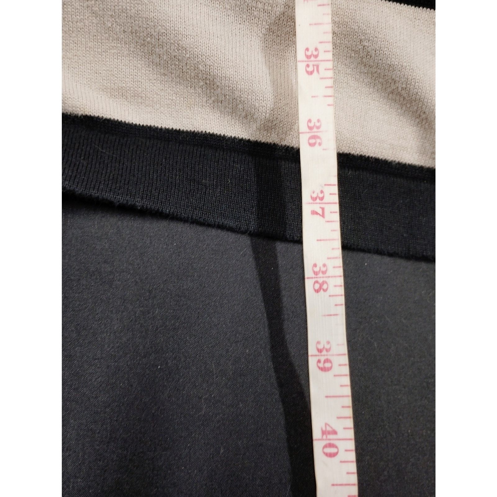 Banana Republic Banana Republic Black and Beige Striped Mini Dress Tie Waist Size S / US 4 / IT 40 - 6 Thumbnail
