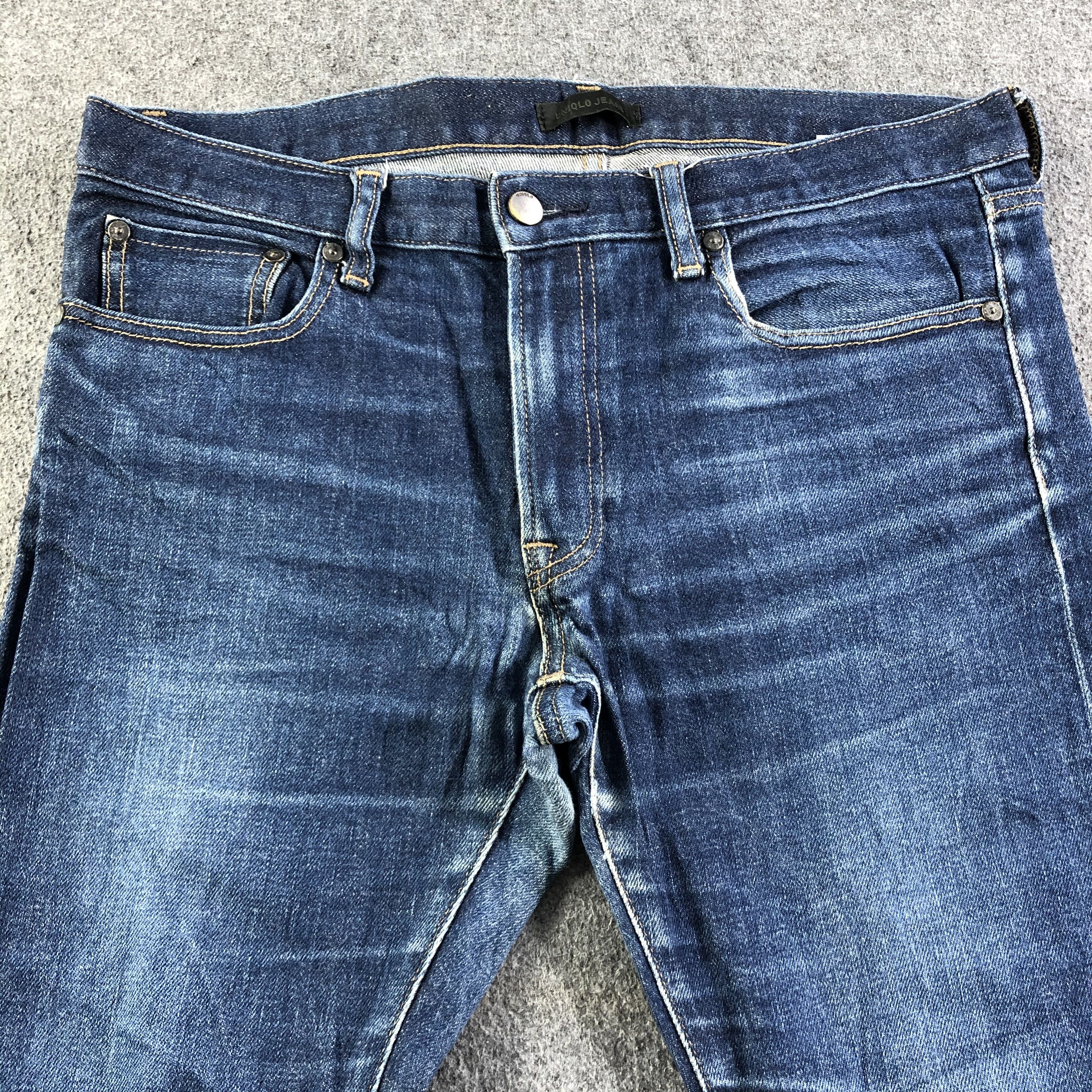 Japanese Brand Uniqlo Redline Jeans Blue Wash Denim -J2843 Size US 34 / EU 50 - 3 Thumbnail