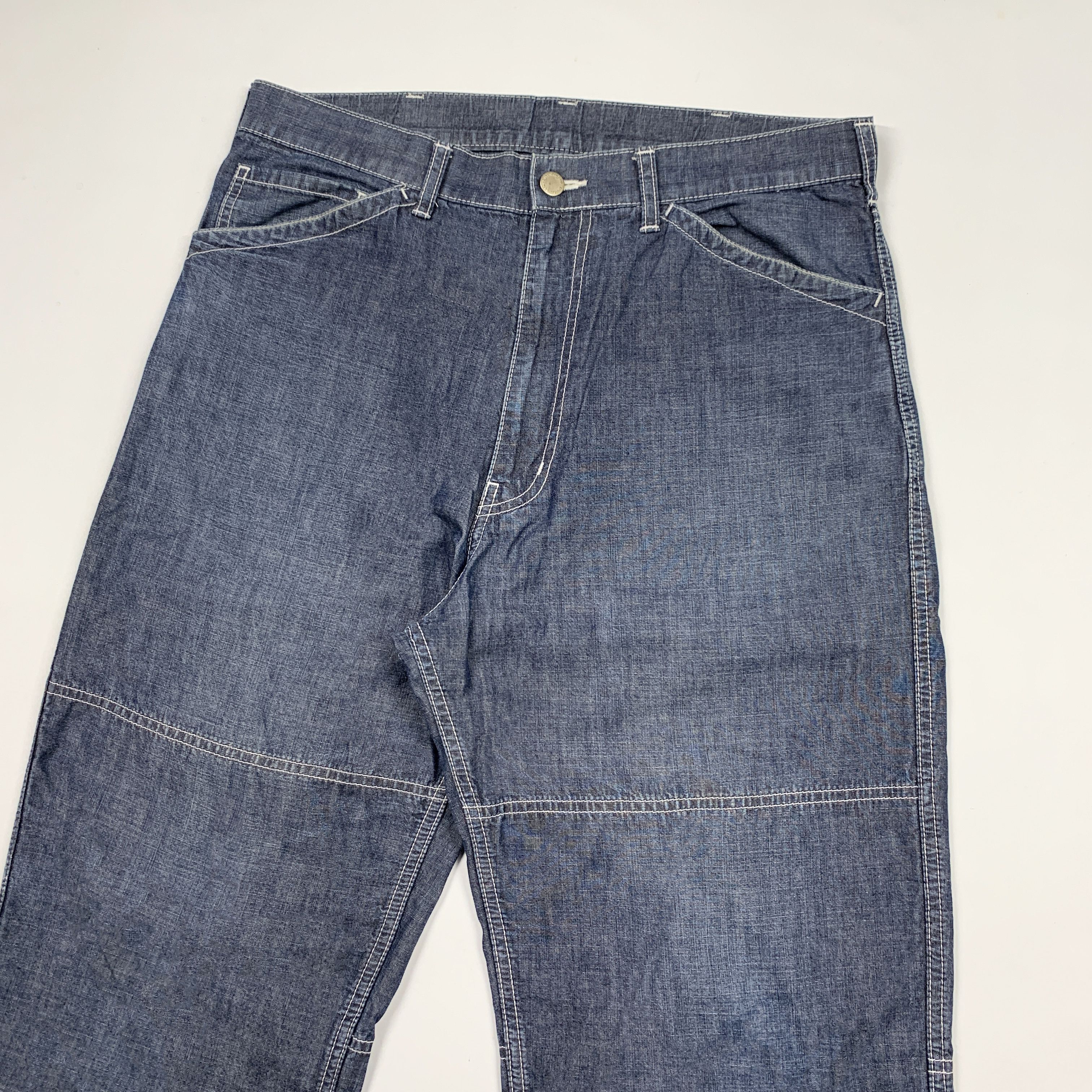 Comme des Garcons × Comme des Garcons Homme × Comme des Garcons Homme Plus 00s Indigo Chambray Jeans Size US 33 - 3 Thumbnail