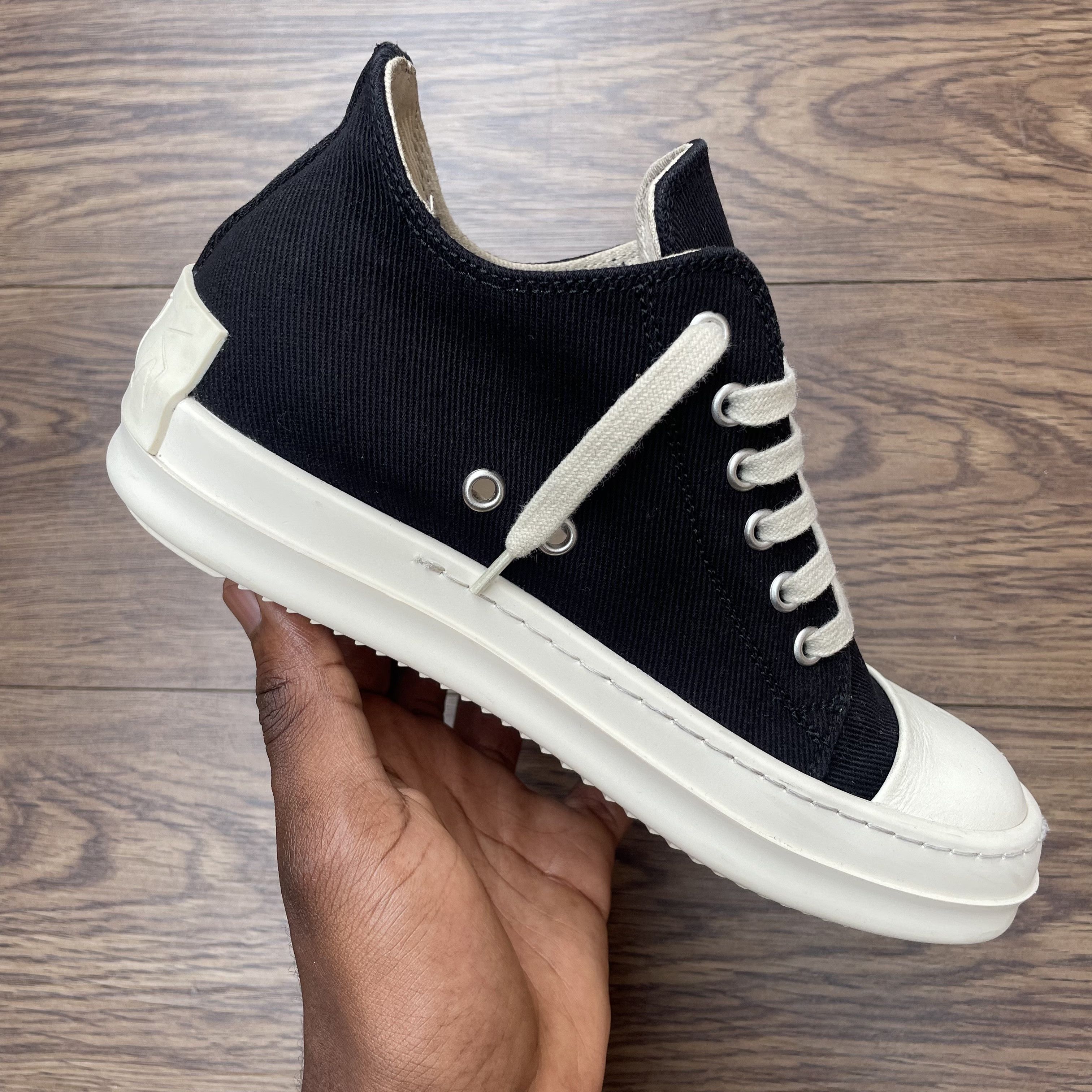 Rick Owens Drkshdw Rick Owens DRKSHDW License Plate Ramones Low Size US 6 / IT 36 - 8 Thumbnail