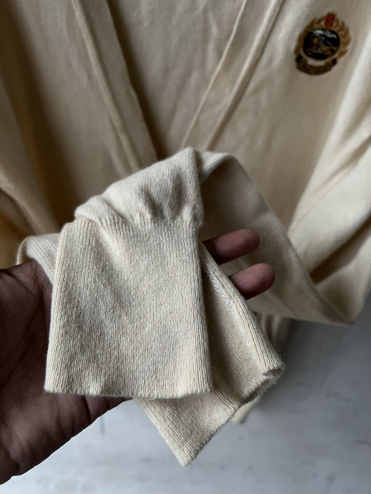 Burberry × Vintage 80s Burberry Wool Cardigan Size US L / EU 52-54 / 3 - 5 Thumbnail