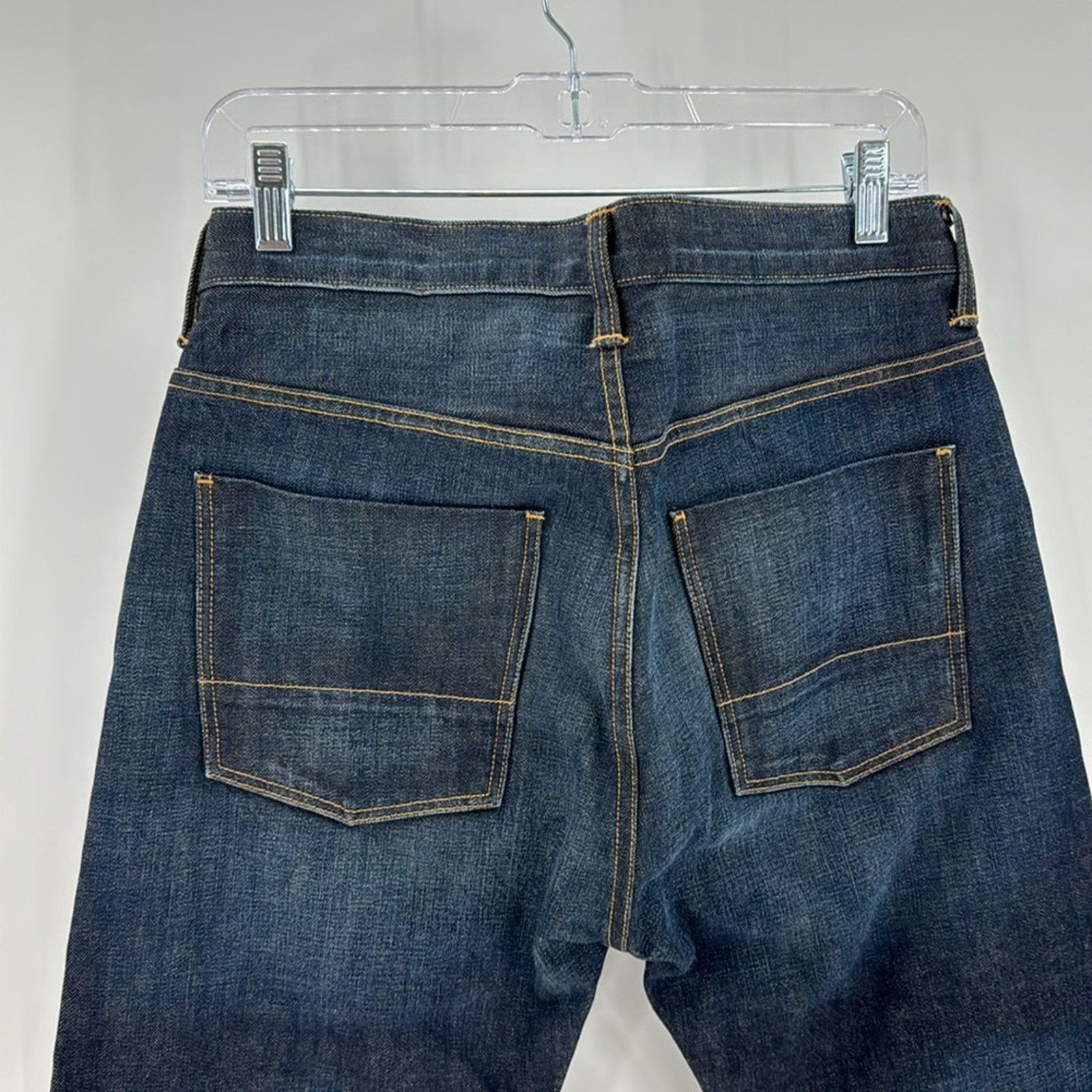 Vince Vince raw hem dark wash button fly jeans casual size 27 Size 27" / US 4 / IT 40 - 4 Thumbnail