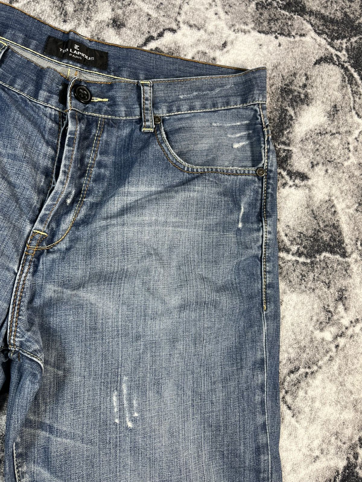 Other Ted Lapidus Jeans Distressed Fade Denim W36 Fit Size US 36 / EU 52 - 6 Thumbnail