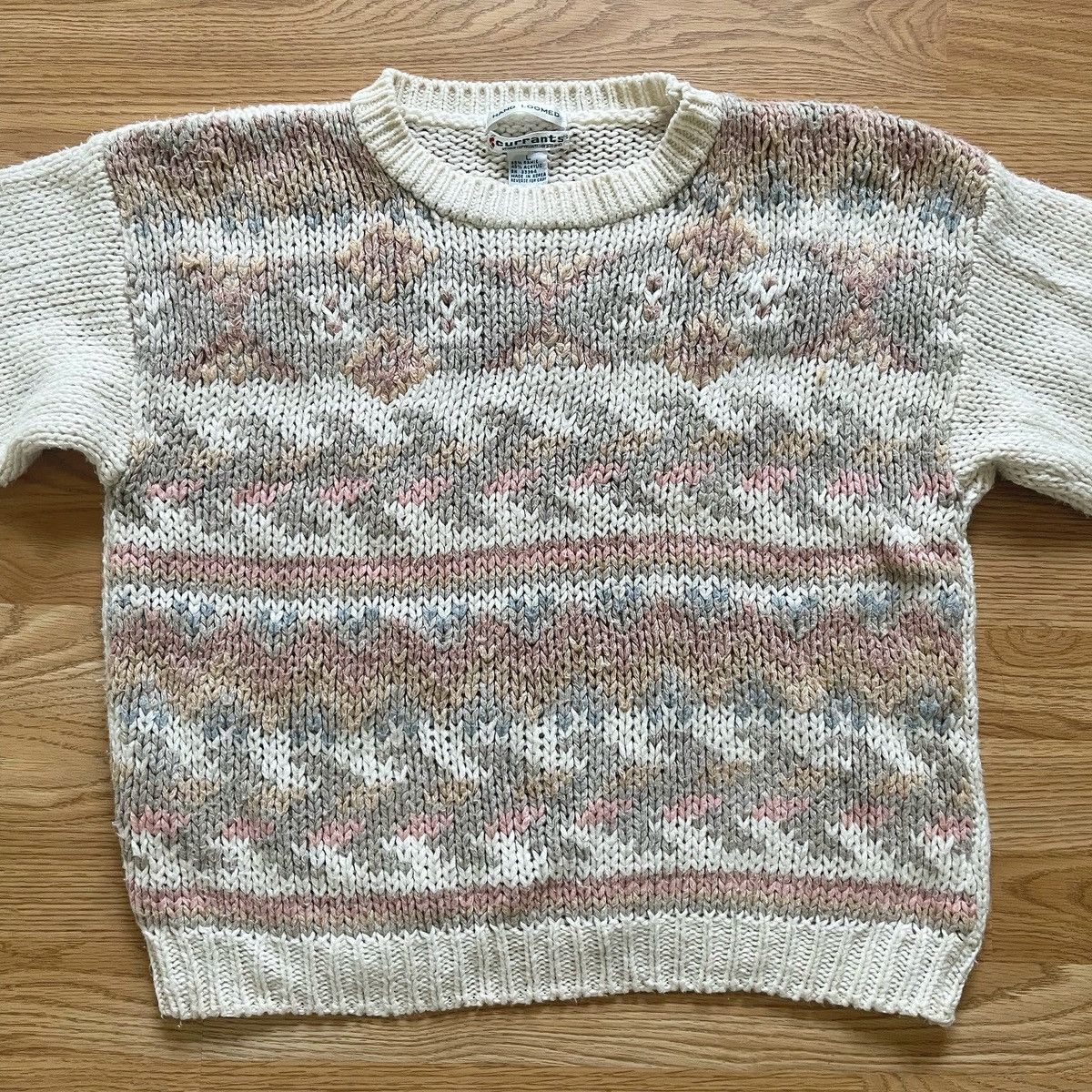 Vintage Vintage Currants by Jeri-Jo New York Fair Isle Crew Sweater Size L / US 10 / IT 46 - 2 Thumbnail