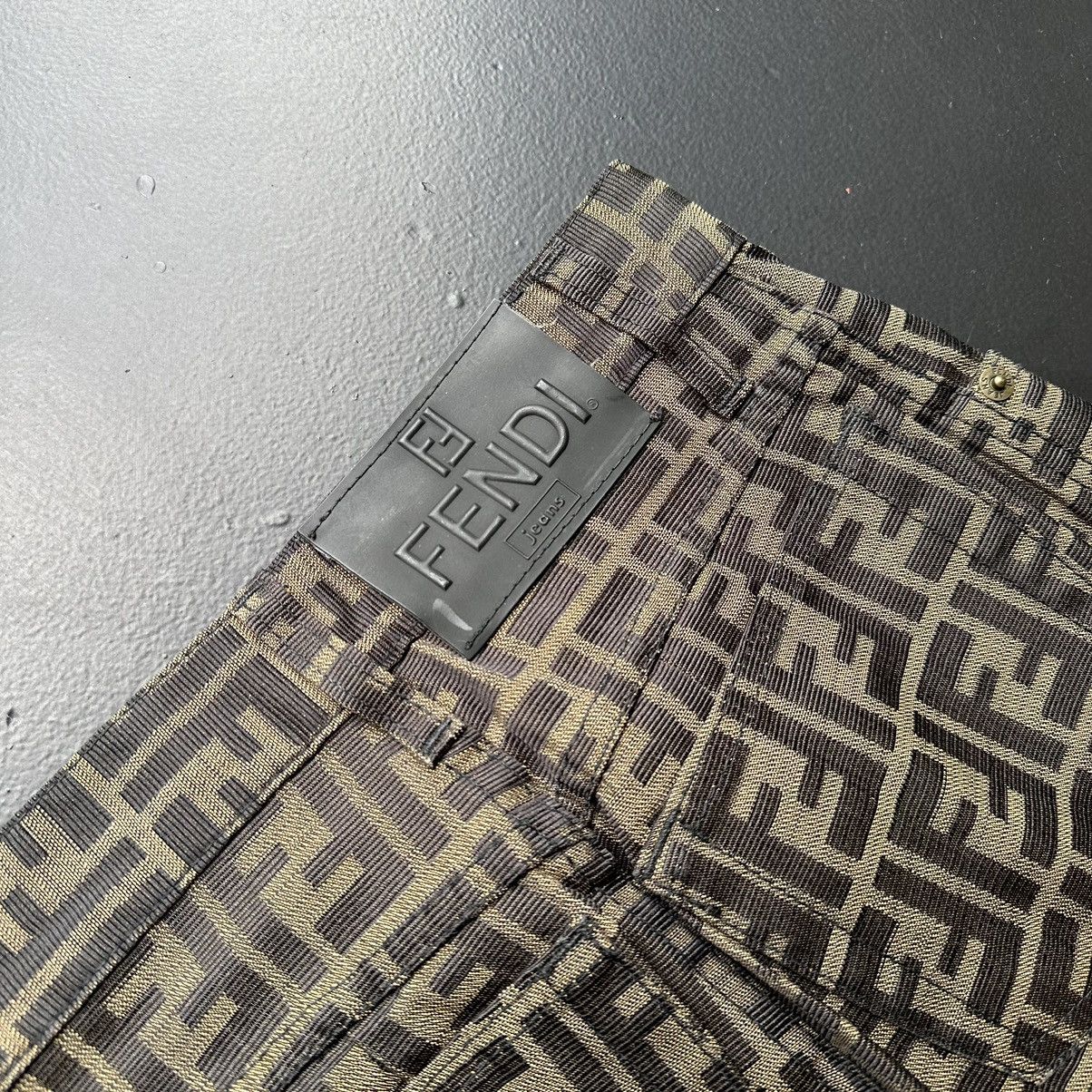 image of Fendi Zucca • Pants in Brown, Women's (Size 26)