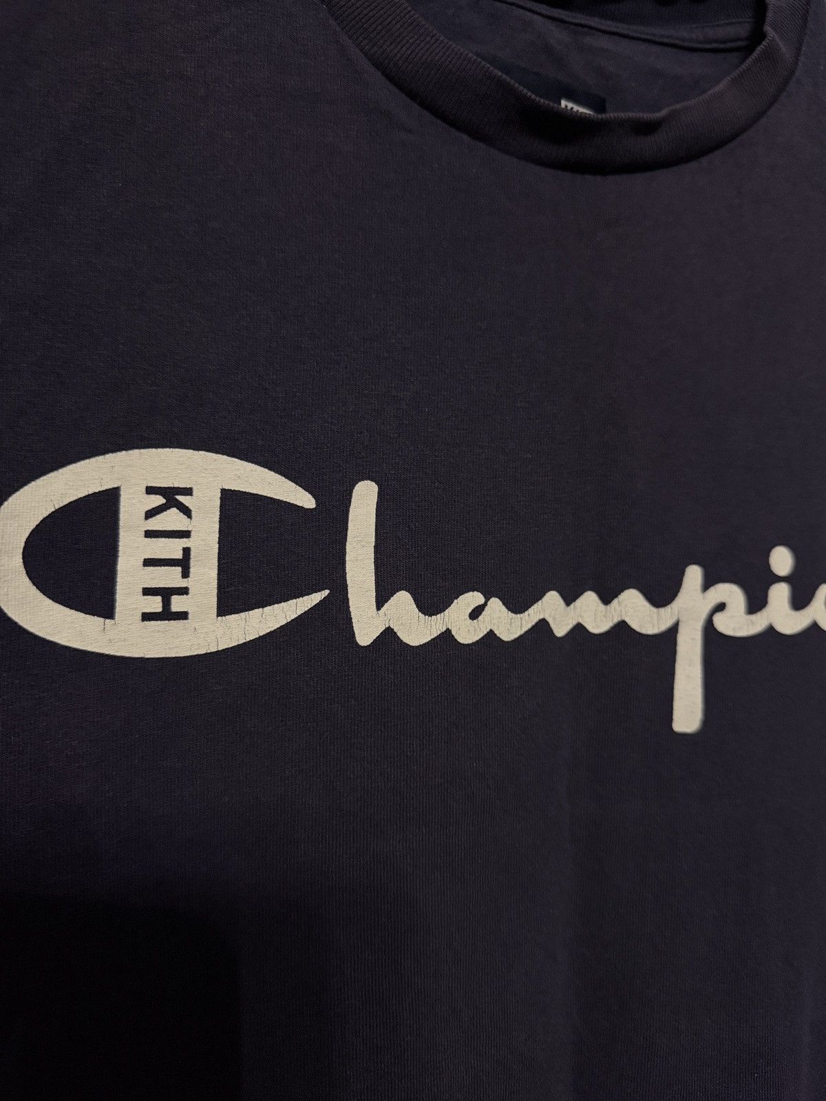 Champion × Kith Kith x Champiom Script Logo Tee 2018 Huge Logo T-shirt Sz S Size US S / EU 44-46 / 1 - 3 Thumbnail