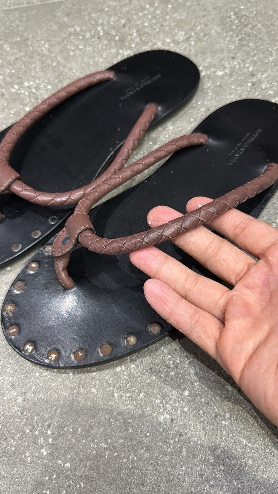 Bottega Veneta Vintage bottega veneta braided leather sandals Size US 11 / EU 44 - 7 Thumbnail