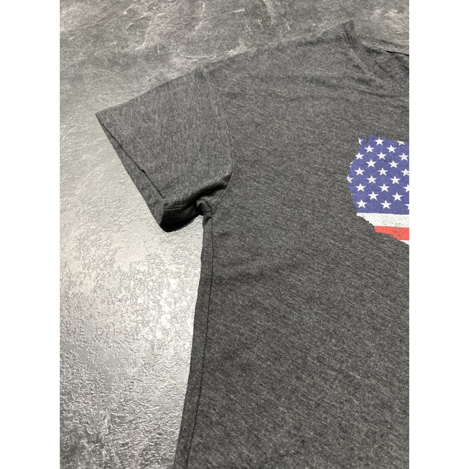 Vintage State of Mine Women’s 4th of July USA V-Neck T-Shirt Gray Charcoal Large Size L / US 10 / IT 46 - 5 Thumbnail