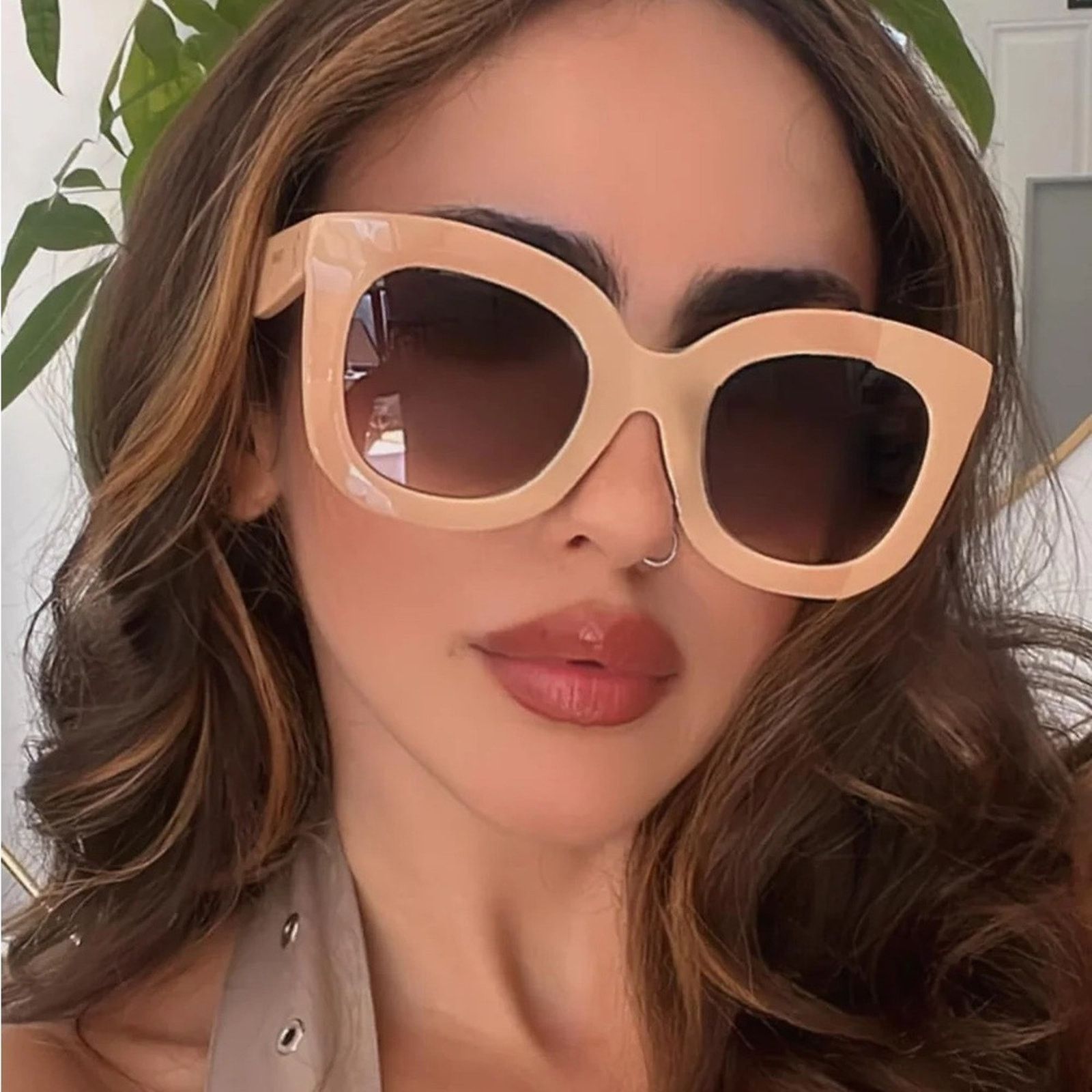 Celine NEW CELINE Sunglasses CL4005FN 4957Z Beige/Violet Gradient Size ONE SIZE - 8 Thumbnail