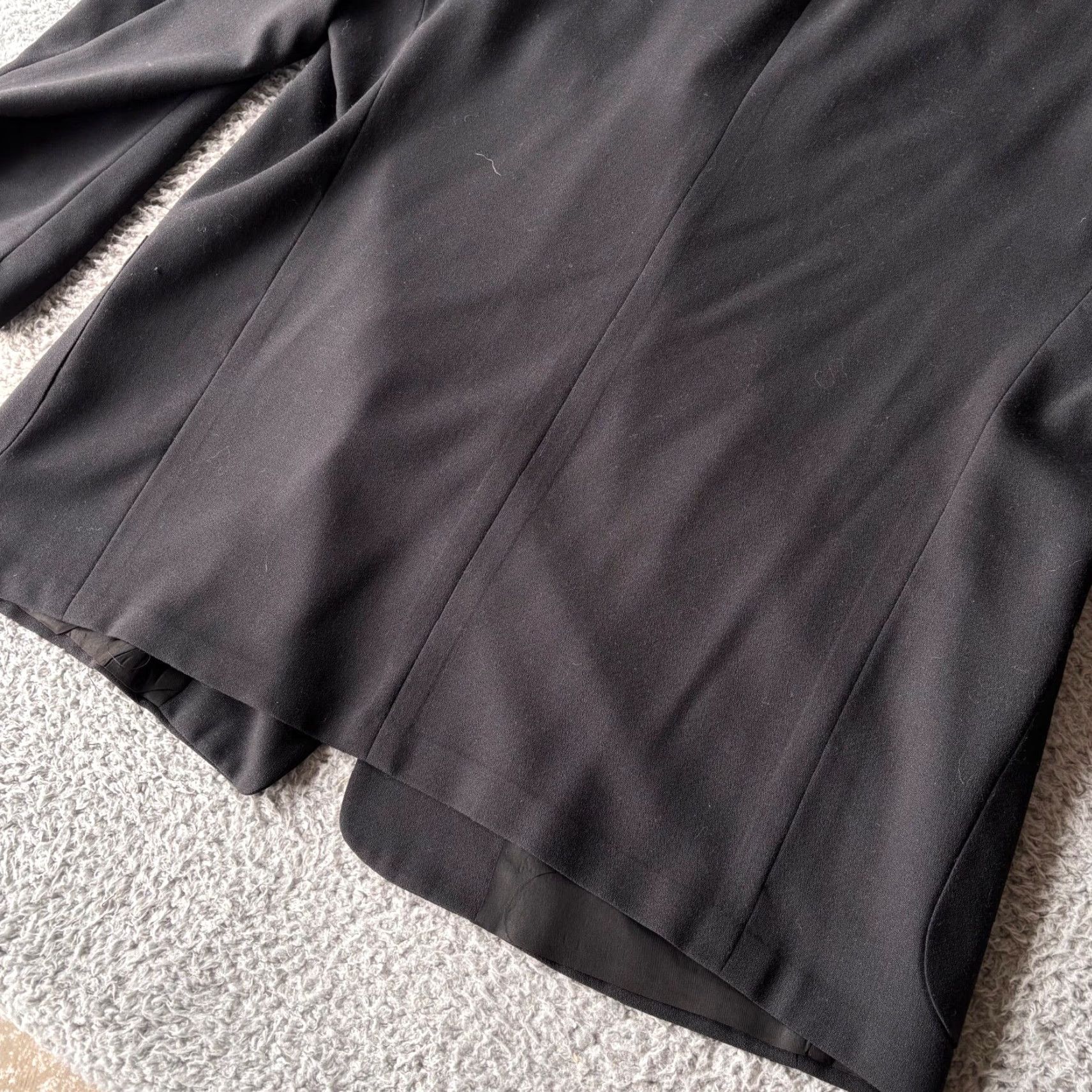 George VINTAGE Allyn St. George Blazer Mens 46L Black 3 Gold Button Wool Blend USA 80s 90s Classic Preppy Size 46R - 6 Thumbnail