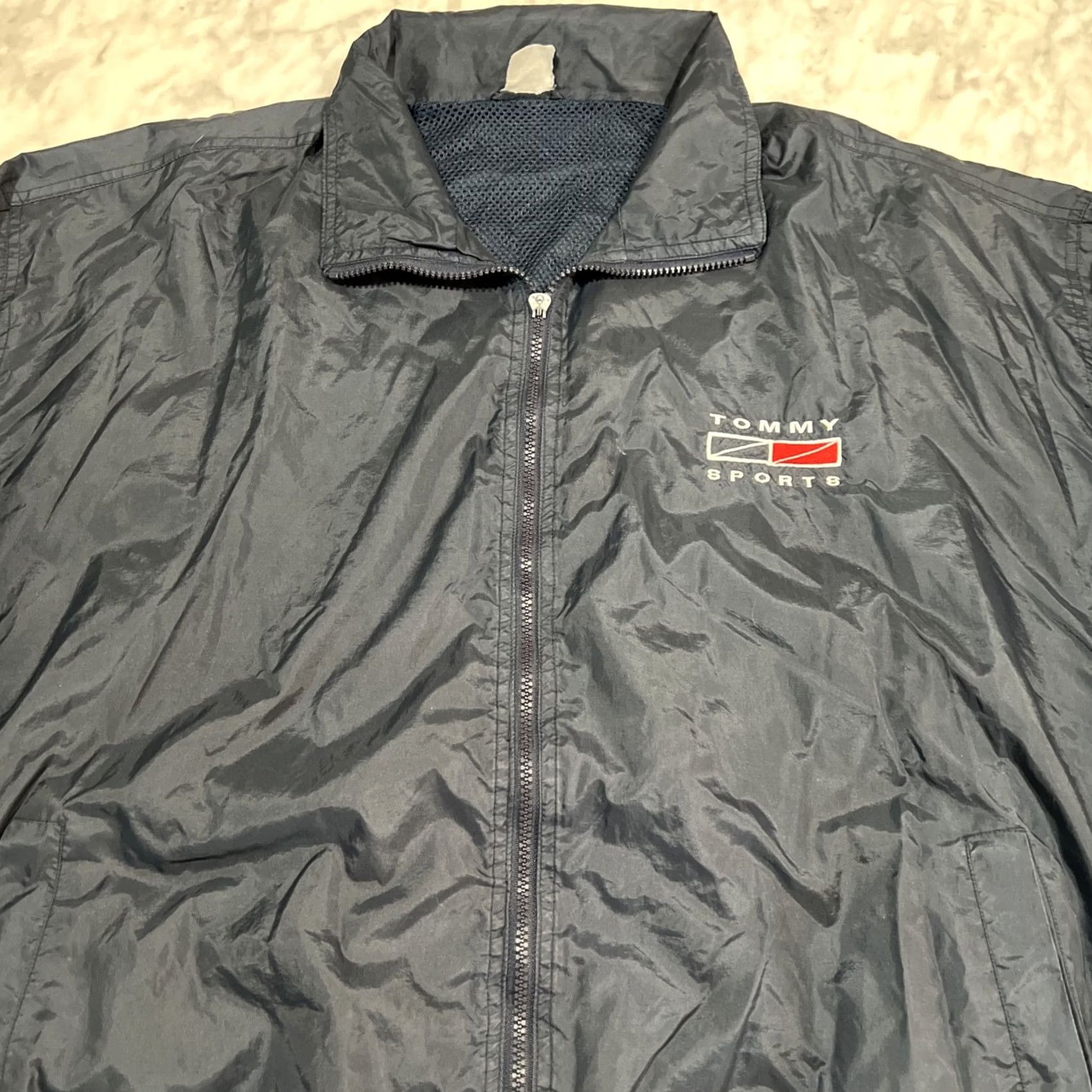 Tommy Hilfiger VINTAGE Tommy Hilfiger Sports Windbreaker Men’s XL Navy Lightweight Front Back Logos Jacket Size US XL / EU 56 / 4 - 2 Thumbnail
