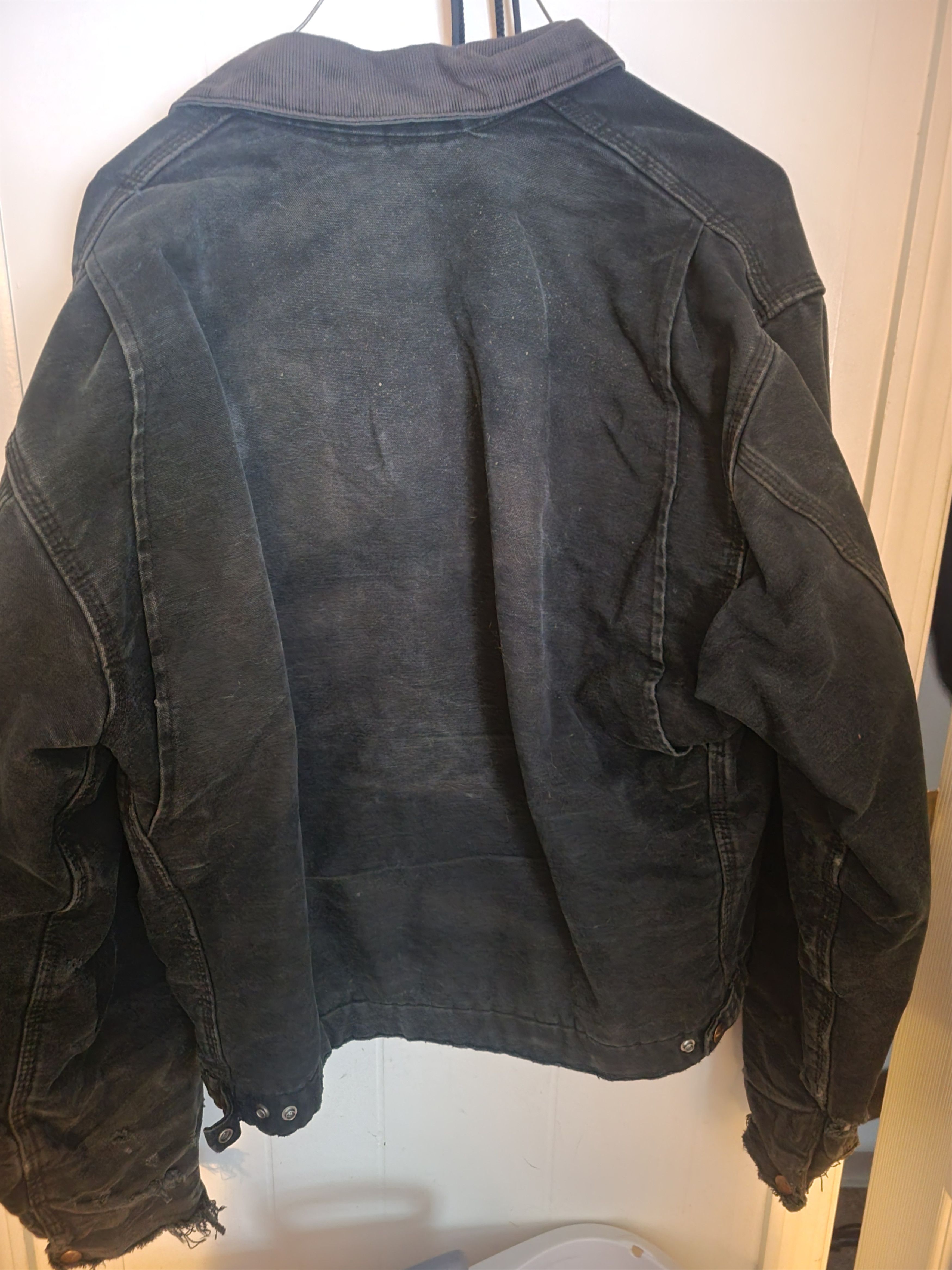 Carhartt Carhartt detroit duck lined coat black faded distressed Size US XL / EU 56 / 4 - 6 Thumbnail