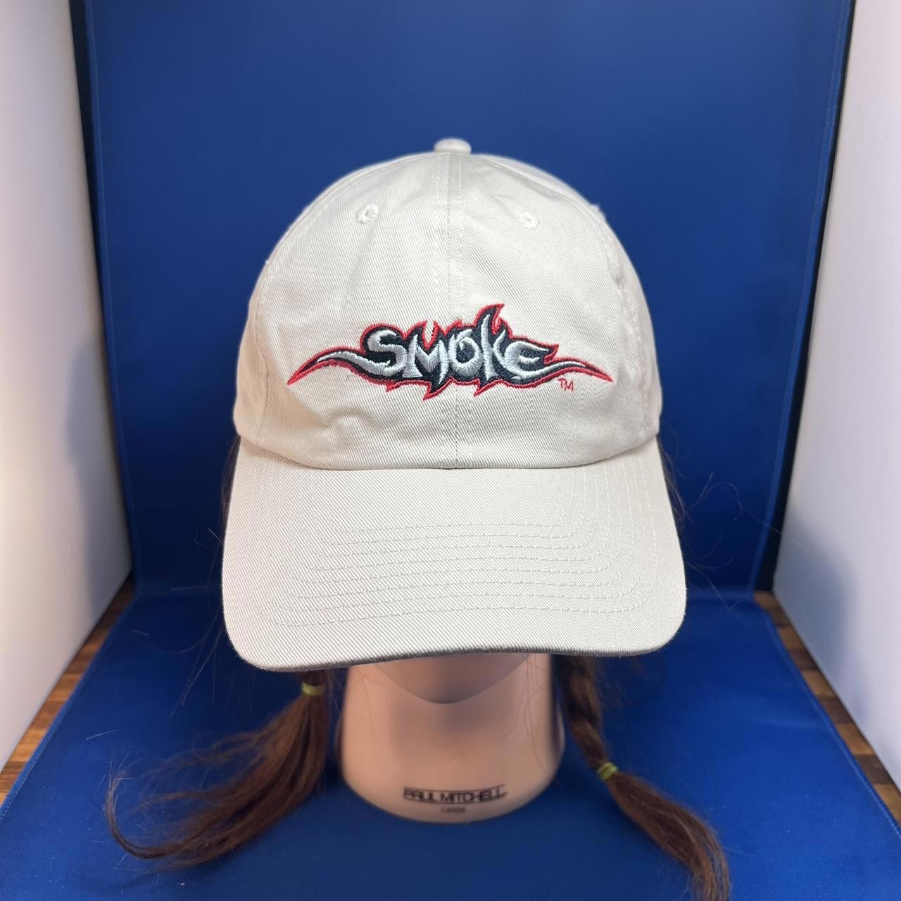 Designer Smoke Embroidered Baseball Cap - Stylish Casual Headwear y2k Size ONE SIZE - 1 Thumbnail