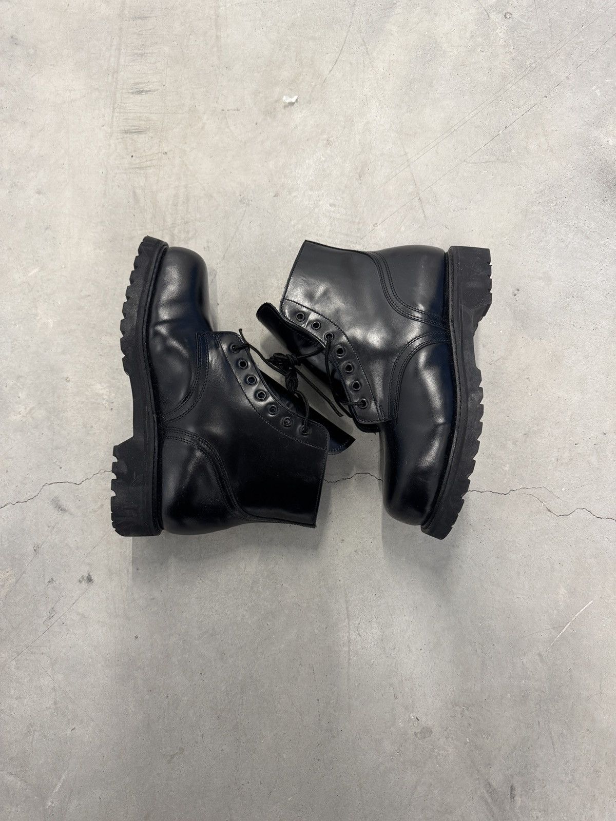 Vintage 1980's Military Platform Ankle Boots Size US 10.5 / EU 43-44 - 5 Thumbnail
