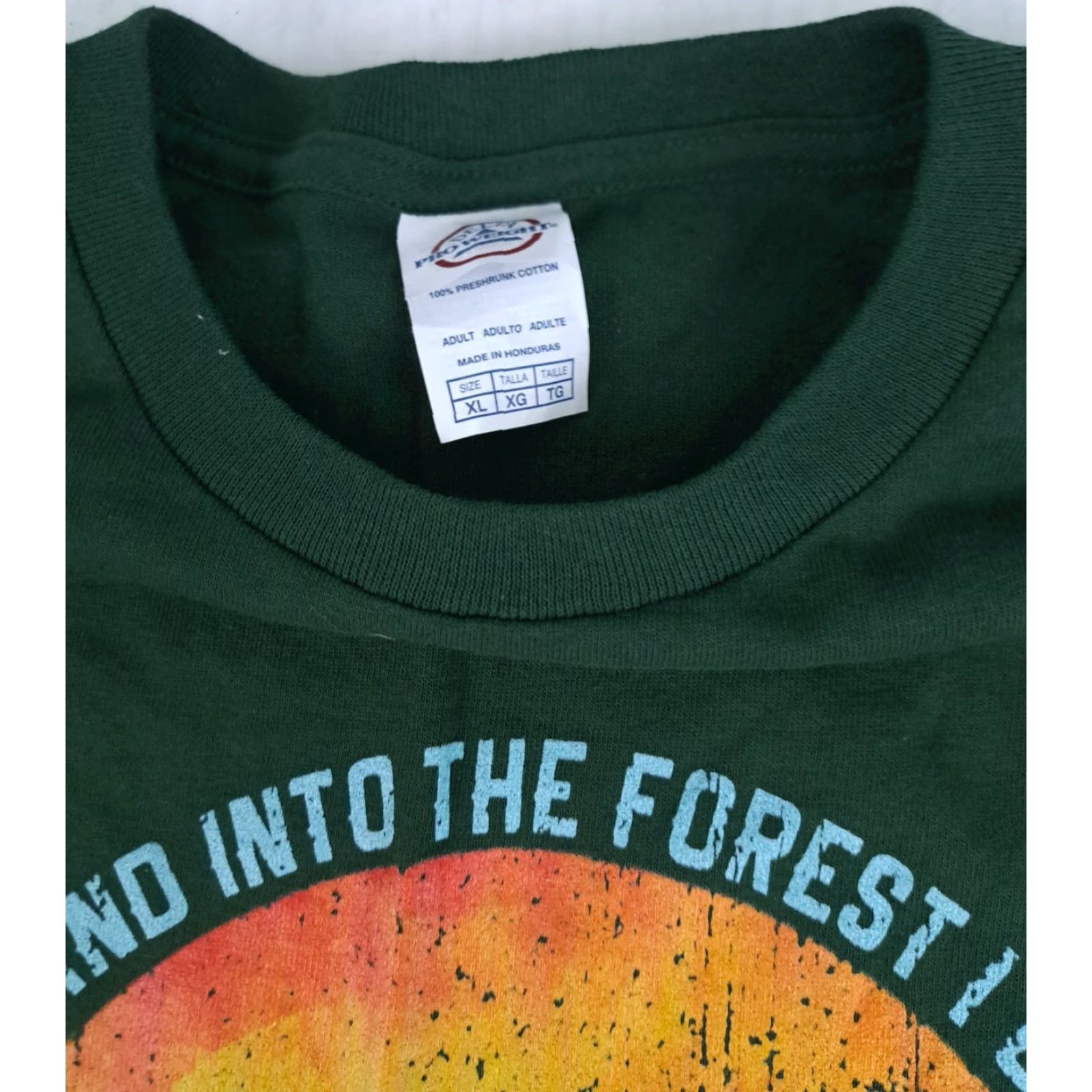 Delta VINTAGE Delta Pro Weight T-Shirt Canvas Cotton Green 90s Camping Long Sleeve XL Unisex Adults Mens Womens Boys Girls Size US XL / EU 56 / 4 - 5 Thumbnail