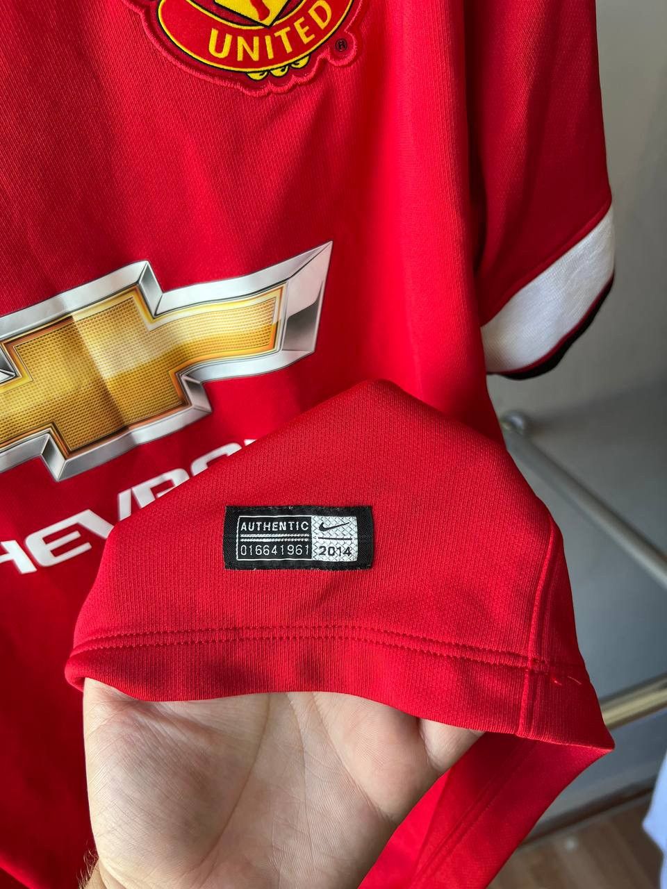 Nike 2014/15 MANCHESTER UNITED HOME SOCCER JERSEY FOOTBALL SHIRT Size US L / EU 52-54 / 3 - 7 Thumbnail
