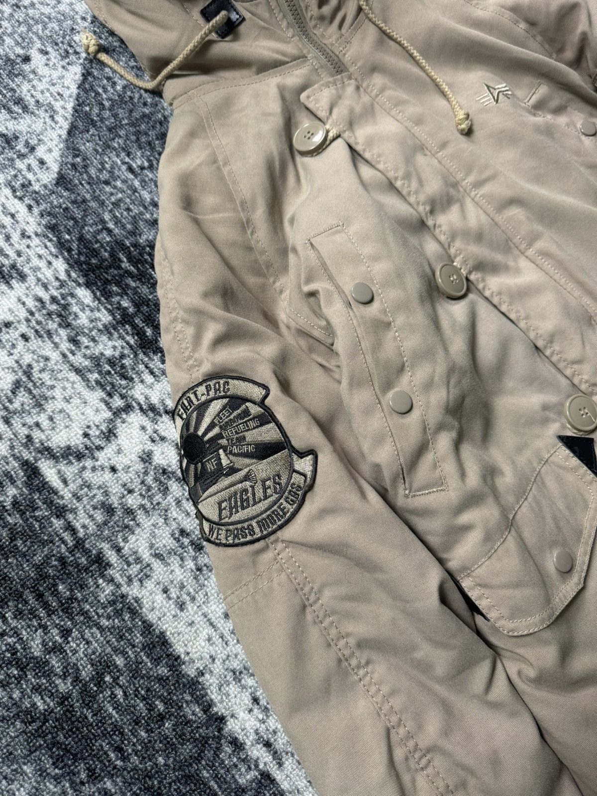 Alpha Industries × Vintage Vintage Alpha Industries Diwn Jacket Parkas Faux Fur Size S / US 4 / IT 40 - 3 Thumbnail