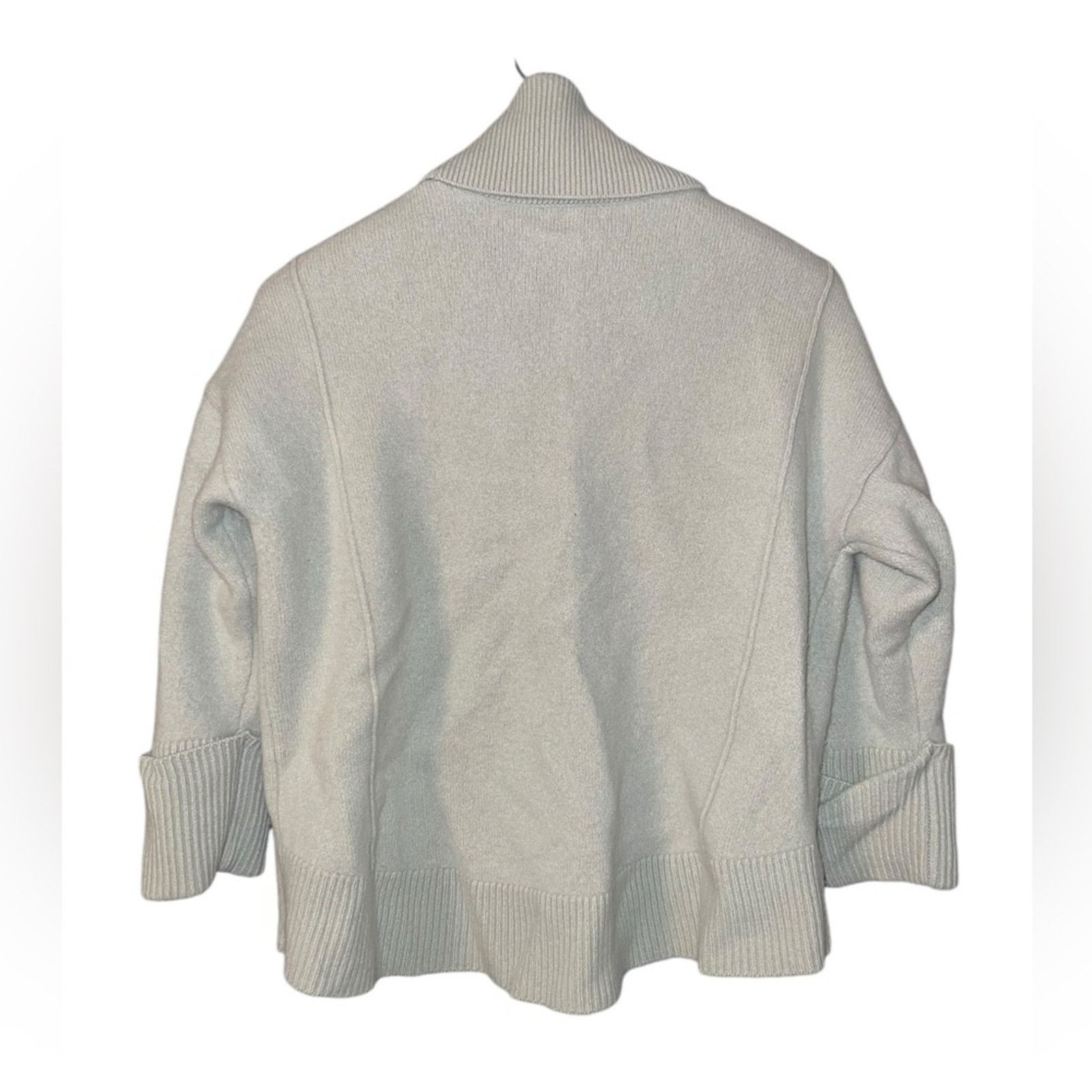 Reiss Reiss Turtleneck Cowl Ivory Wool Cropped Sweater Size M / US 6-8 / IT 42-44 - 2 Thumbnail