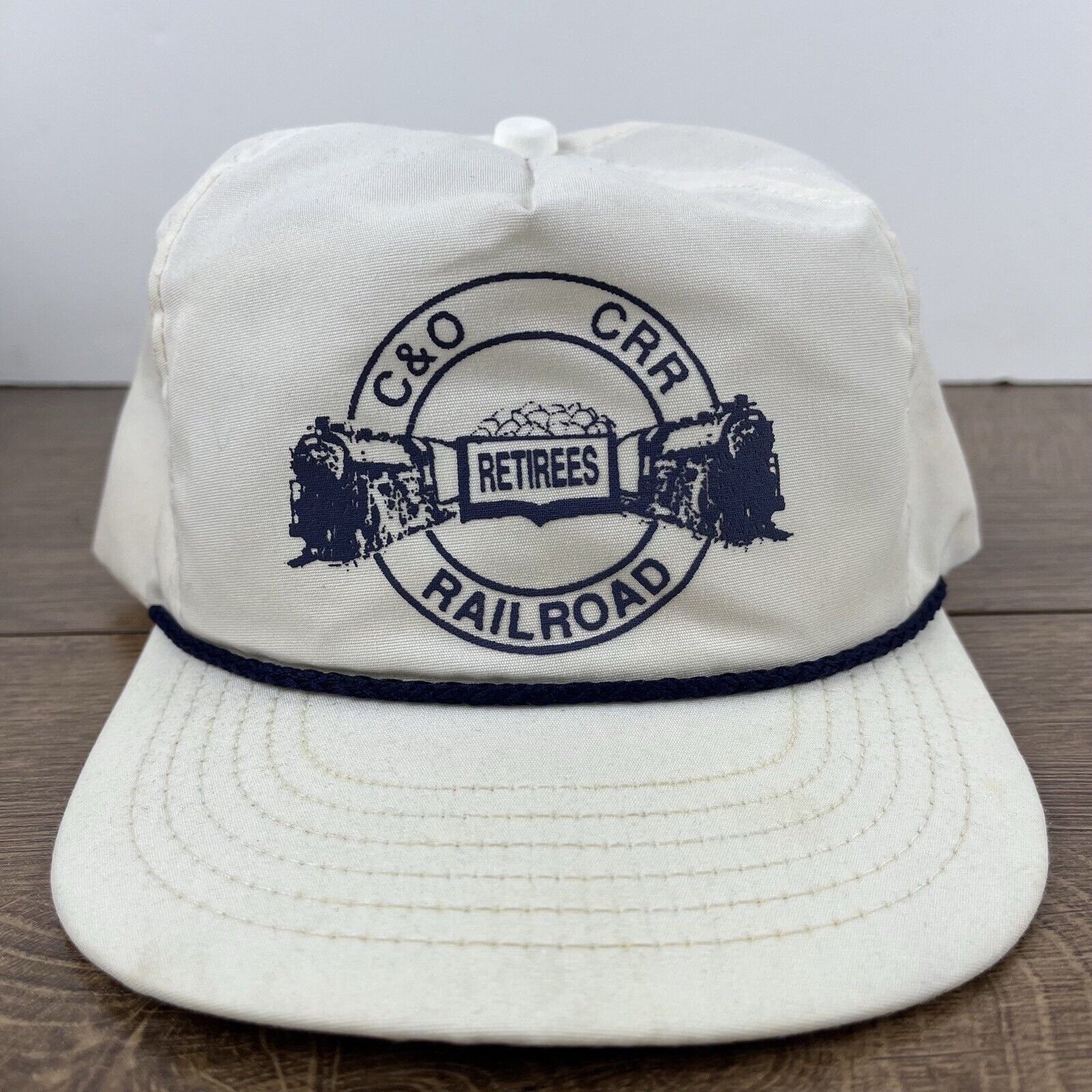 Other C&O CRR Railroad Hat Snapback Hat White Hat Adjustable White Size ONE SIZE - 4 Thumbnail