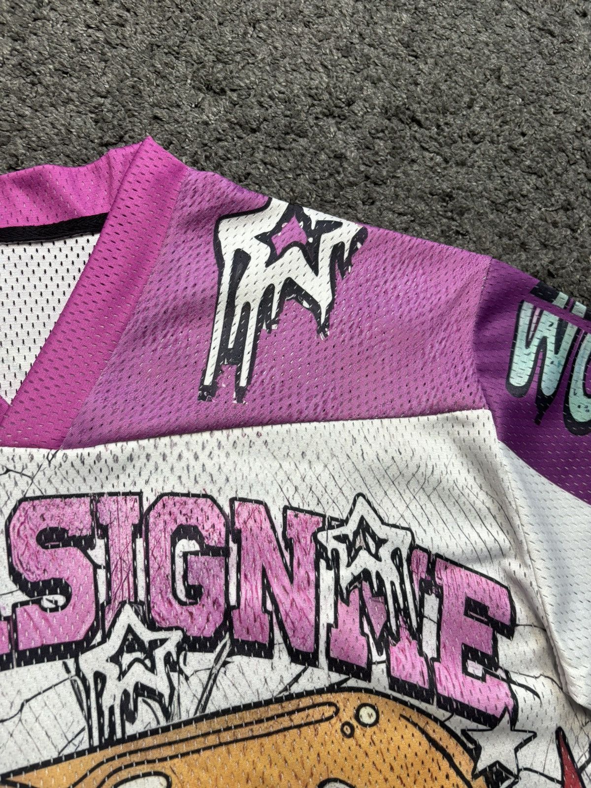 Japanese Brand Vintage dollasignme pills pink white football jersey Size US L / EU 52-54 / 3 - 9 Thumbnail