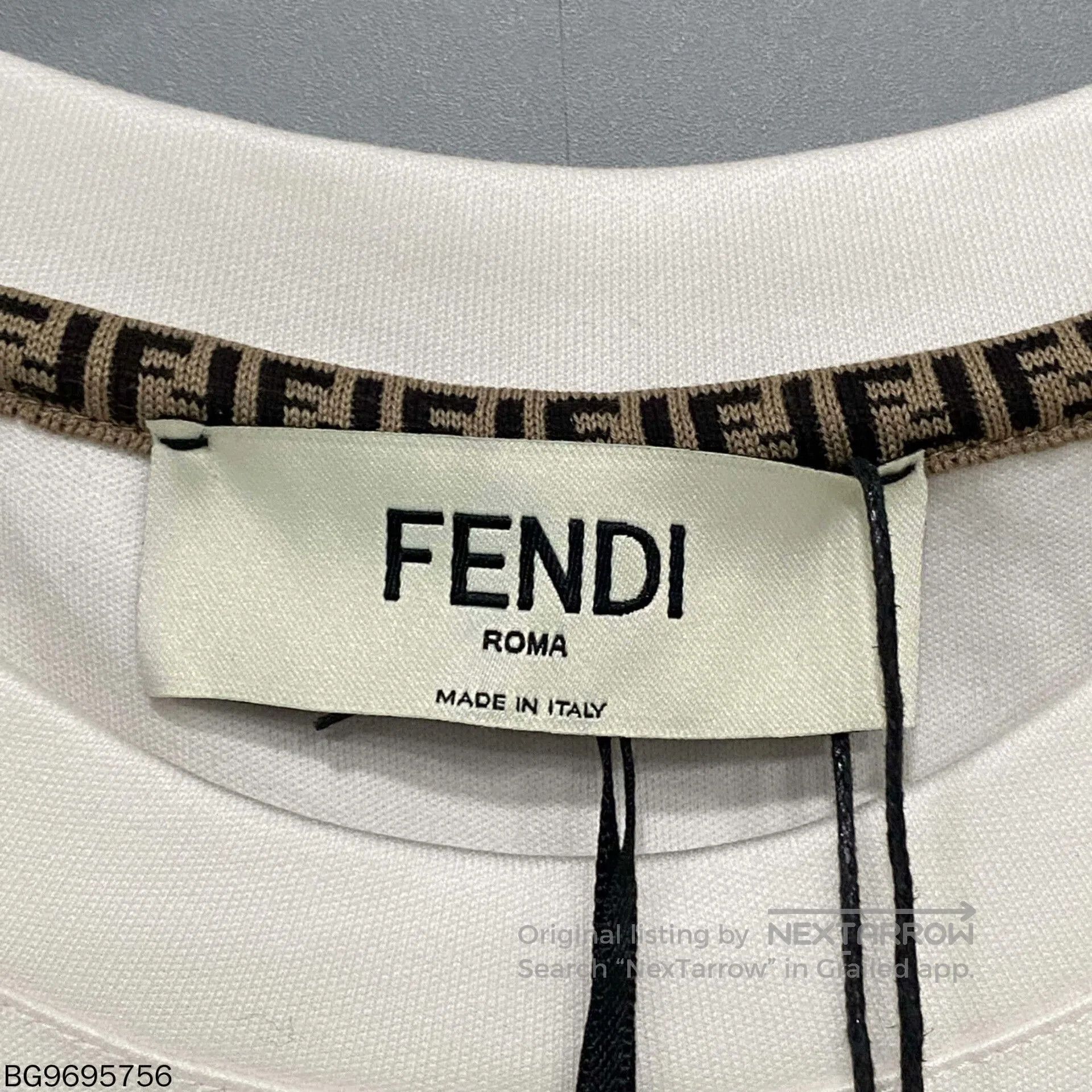 Fendi FENDI Cuff Double F Pocket Tee. Size US S / EU 44-46 / 1 - 7 Thumbnail