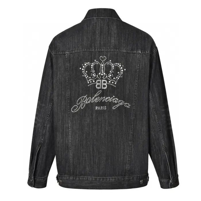 Balenciaga o1srvl11e0526 BB Motel Oversized Jacket in Black Size L / US 10 / IT 46 - 2 Thumbnail