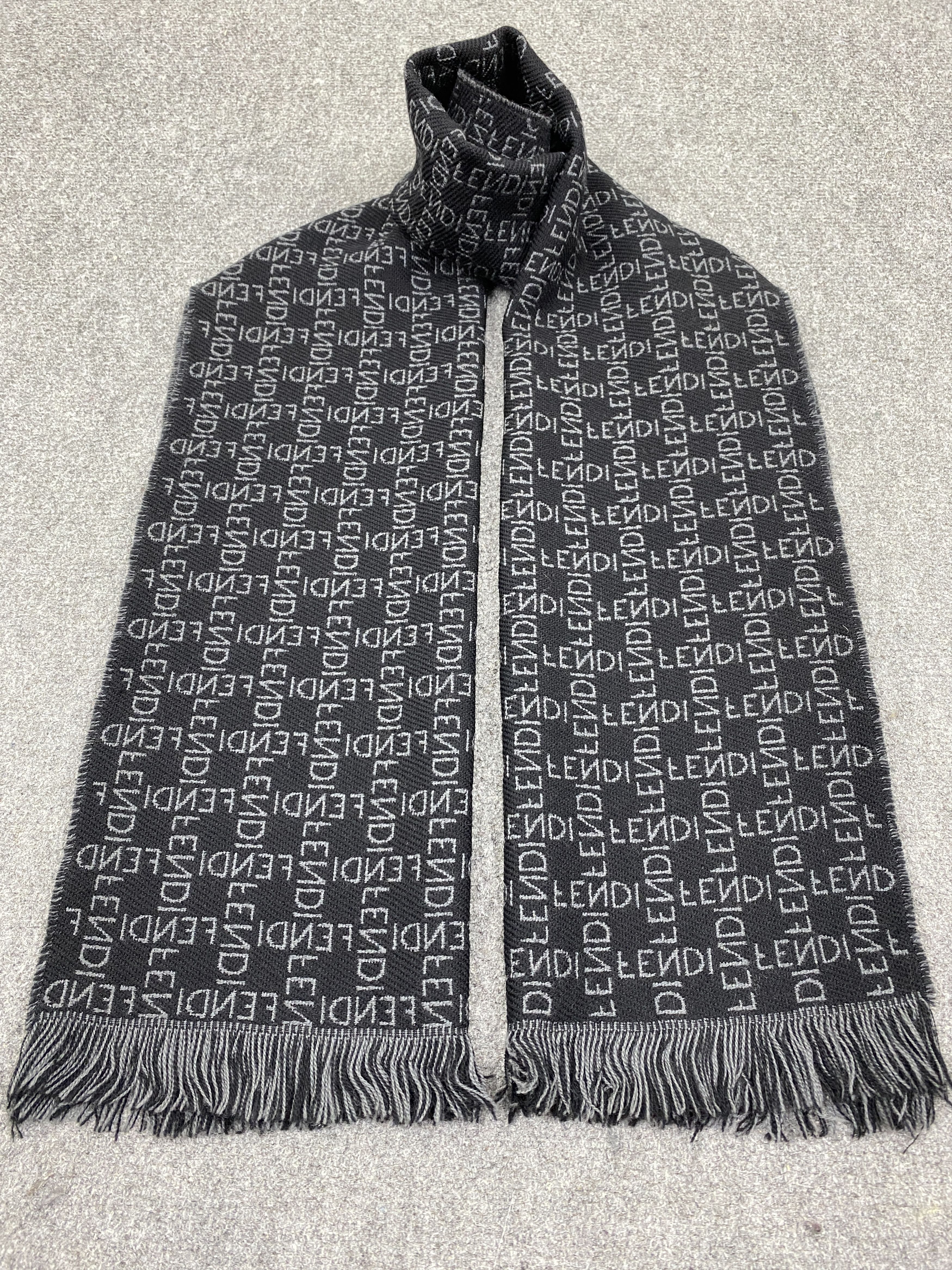 Fendi Vintage Fendi Zucca Monogram Scarf Muffler Neckwear SC0081 Size ONE SIZE - 1 Thumbnail