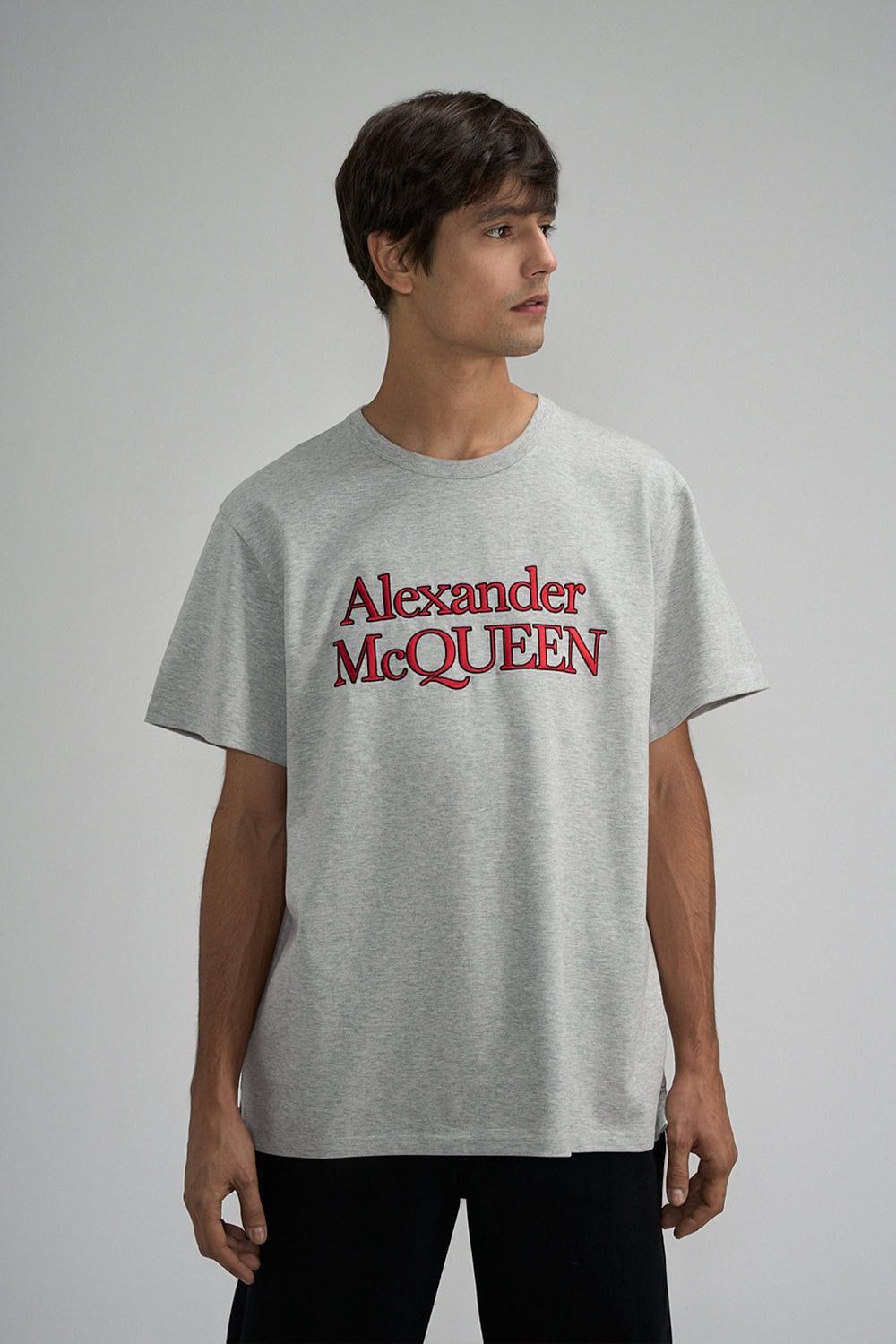 Alexander McQueen o1srvl11e0226 T-Shirt In Pale Grey Size US S / EU 44-46 / 1 - 1 Thumbnail