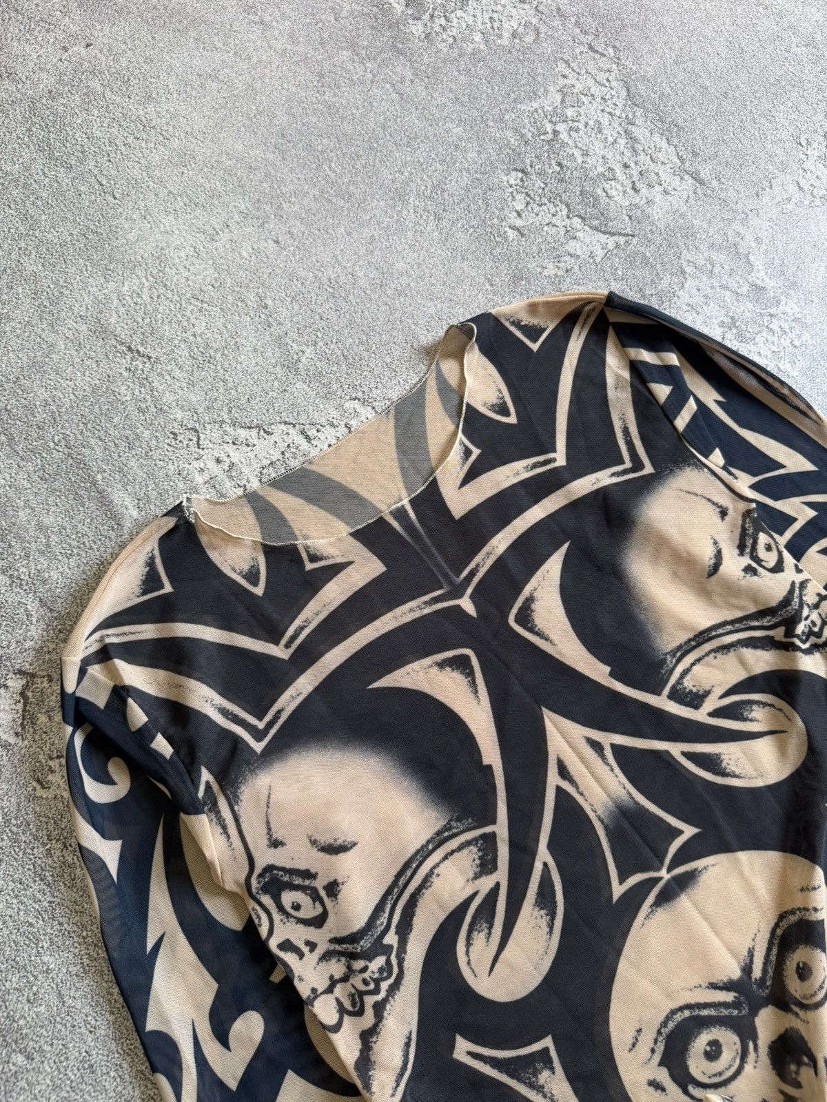Designer × Japanese Brand Style Jean Paul Gaultier / Save the Queen tattoo long sleeve Size ONE SIZE - 2 Thumbnail