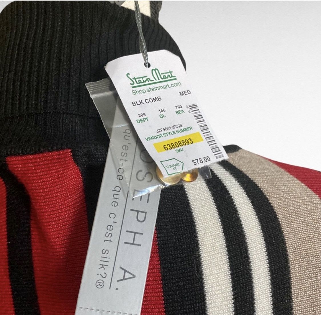Other JOSEPH A TURTLENECK STRIPED LONG SLEEVE SWEATER PONCHO Size M / US 6-8 / IT 42-44 - 10 Thumbnail