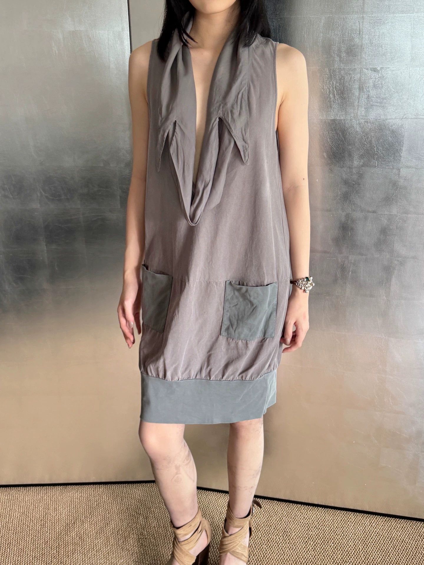 Other Vintage Japanese Oversized Collar Vest Dress M Size M / US 6-8 / IT 42-44 - 6 Thumbnail