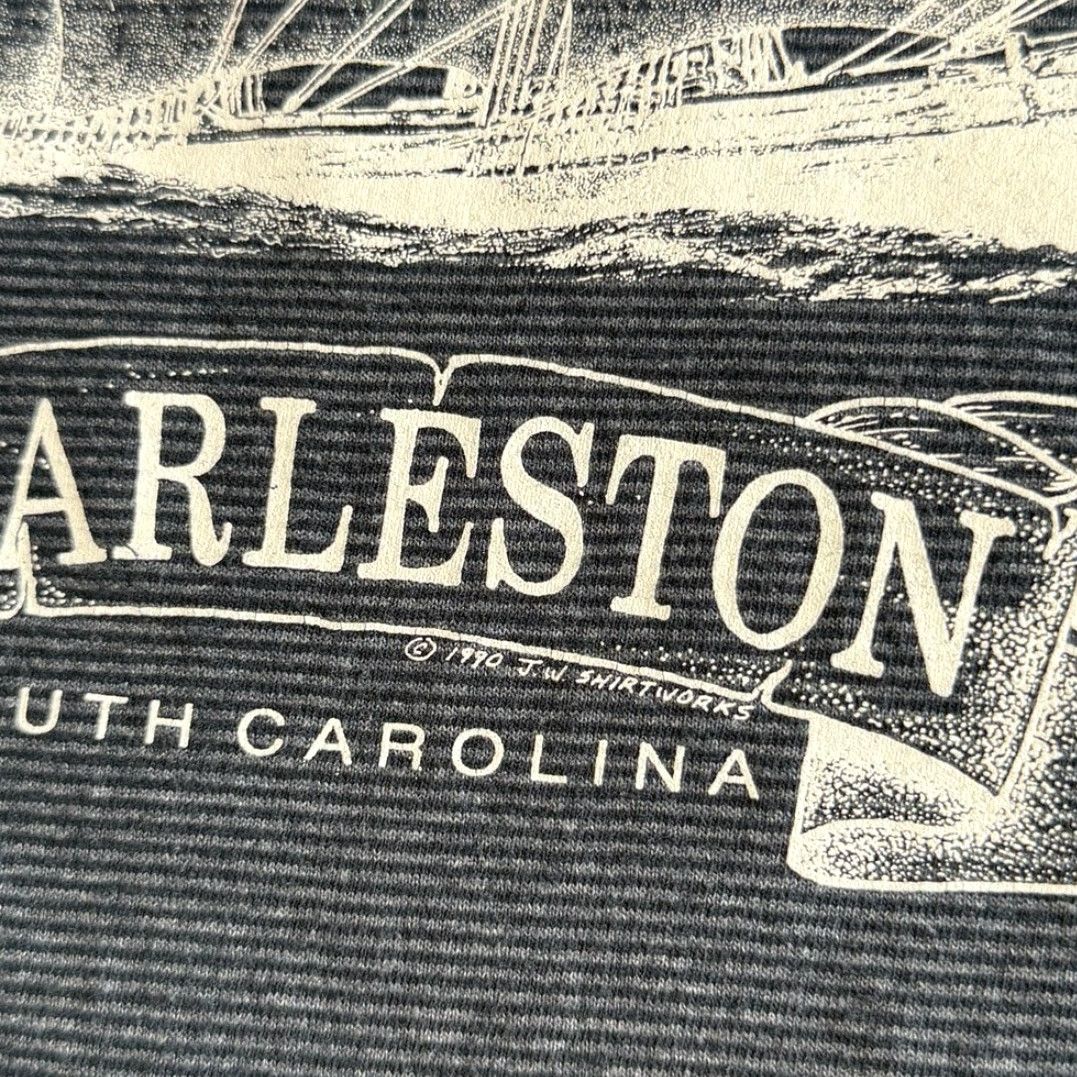 Vintage VINTAGE Charleston Pirates Ship T-Shirt Cal Cru Men L Blue 90s USA Shirt Size US L / EU 52-54 / 3 - 4 Thumbnail